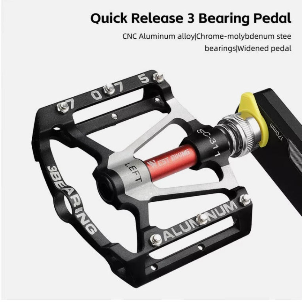 Support pan European shipping--Aluminum Alloy Quick Release 3 Bearing Pedals