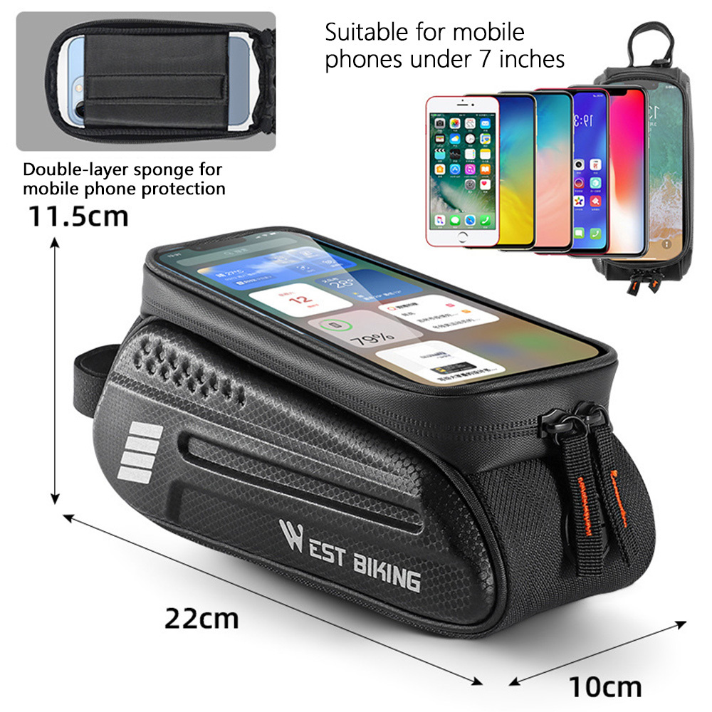 Support pan European shipping--Bicycle Phone Touchscreen Handlebar Bag - 1.5L... 4