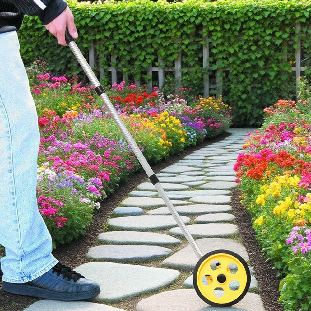 Support pan European shipping--Distance Wheel Measurer - Portable Distance Meter Roller For Multiple Purposes, 0~9999.9m, Outdoor Measurement, Compact Design, Measurement Device, Land Surveyors