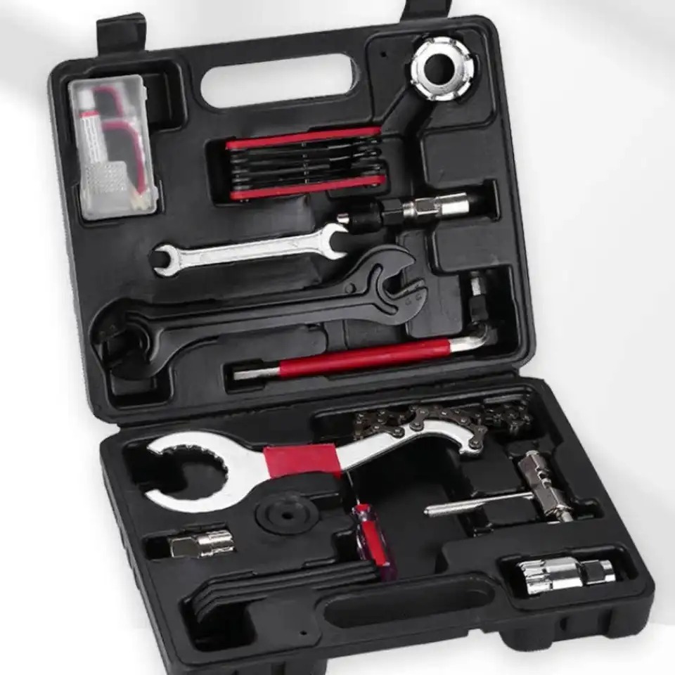 Support pan European shipping--7-in-1 Bicycle Repair Kit, Portable Bottom Bracket Removal Tool, Mountain Bike Repair Crank Chain Breaker, Spoke Wrench, Flywheel Disassembly, Repair Tool Accessories