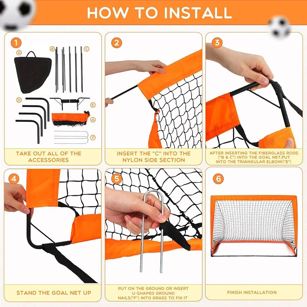 Support pan European shipping--1pcs Portable Soccer Goals For Backyard Indoor... 4