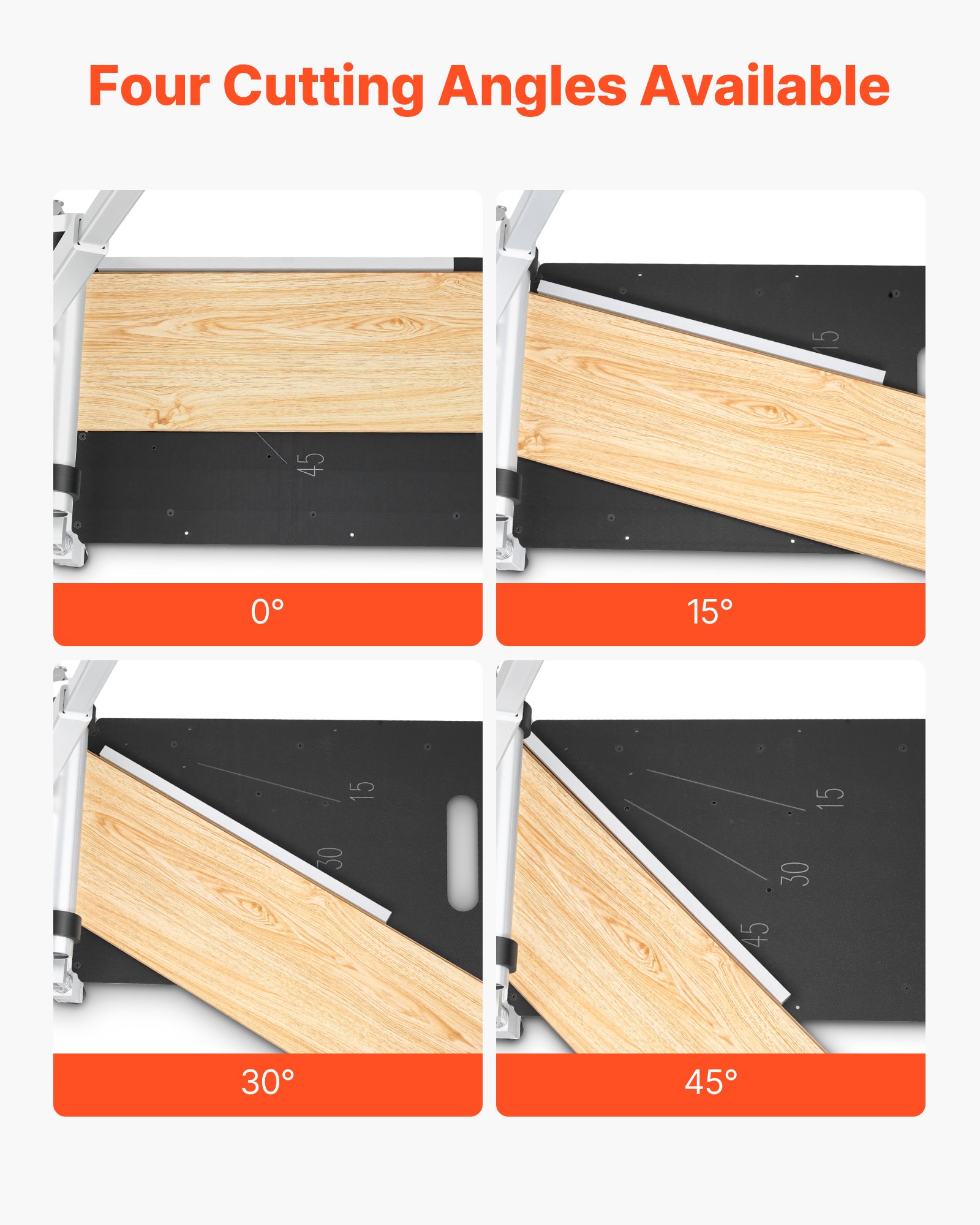 13 Inch Vinyl Floor Cutter, 12mm Thick Laminate Flooring Cutter With 15°/30°/45° Adjustable Angle Settings, Flexible Wheels, Telescoping Handle, Certain Engineered Wood, LVT, VCT, SPC, LVP, WPC