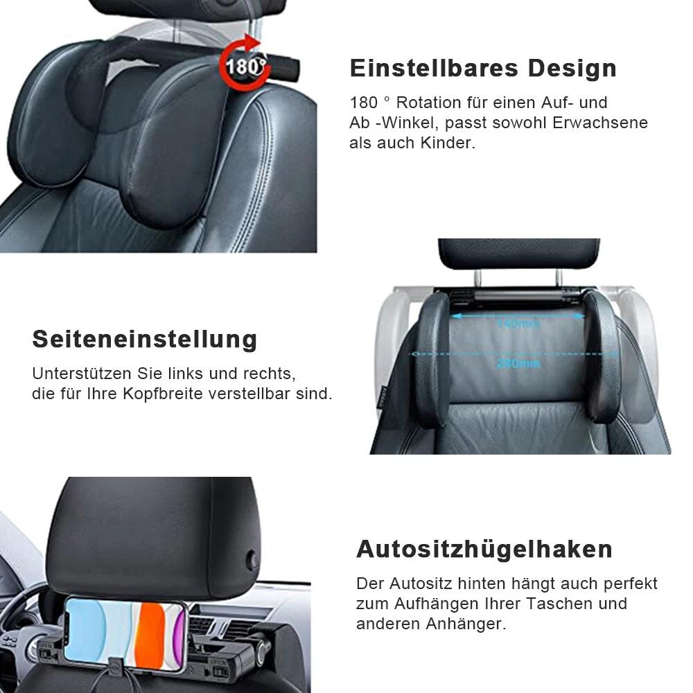 Support pan European shipping--Car Seat Headrest Neck Pillow Black For Kids Adults
