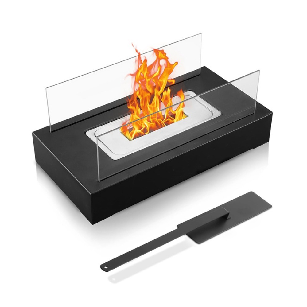 Support pan European shipping--Steel Fireplace Tabletop, Desktop Fireplace, Reusable Candle, Indoor/Outdoor Alcohol Fireplace Accessory, Extended Burn Time, No Electricity Needed
