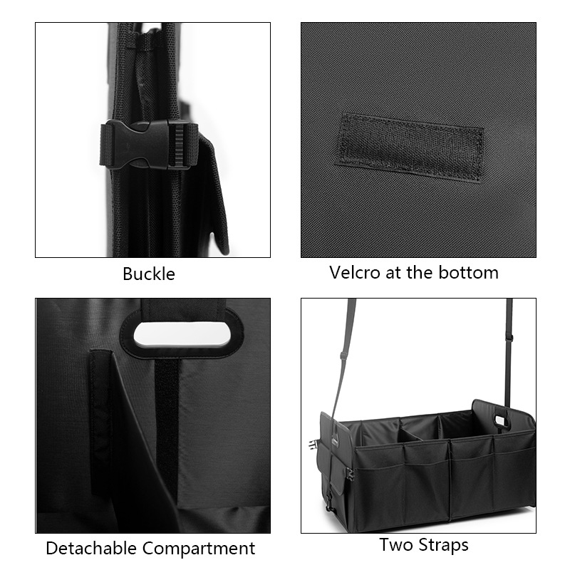 Support pan European shipping--The Car Storage Box Is A Foldable Car Trunk Storage Box In Black - Image 1