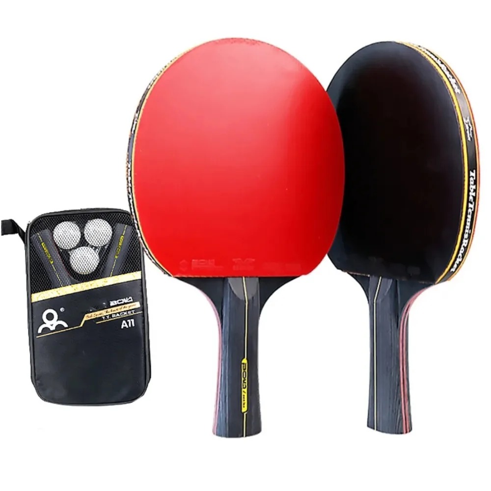 Support pan European shipping--6-Star 7-Ply Genuine Professional Table Tennis Racket, Double Racket, Straight And Penhold Handles, Authentic Carbon Fiber Competition Table Tennis Racket