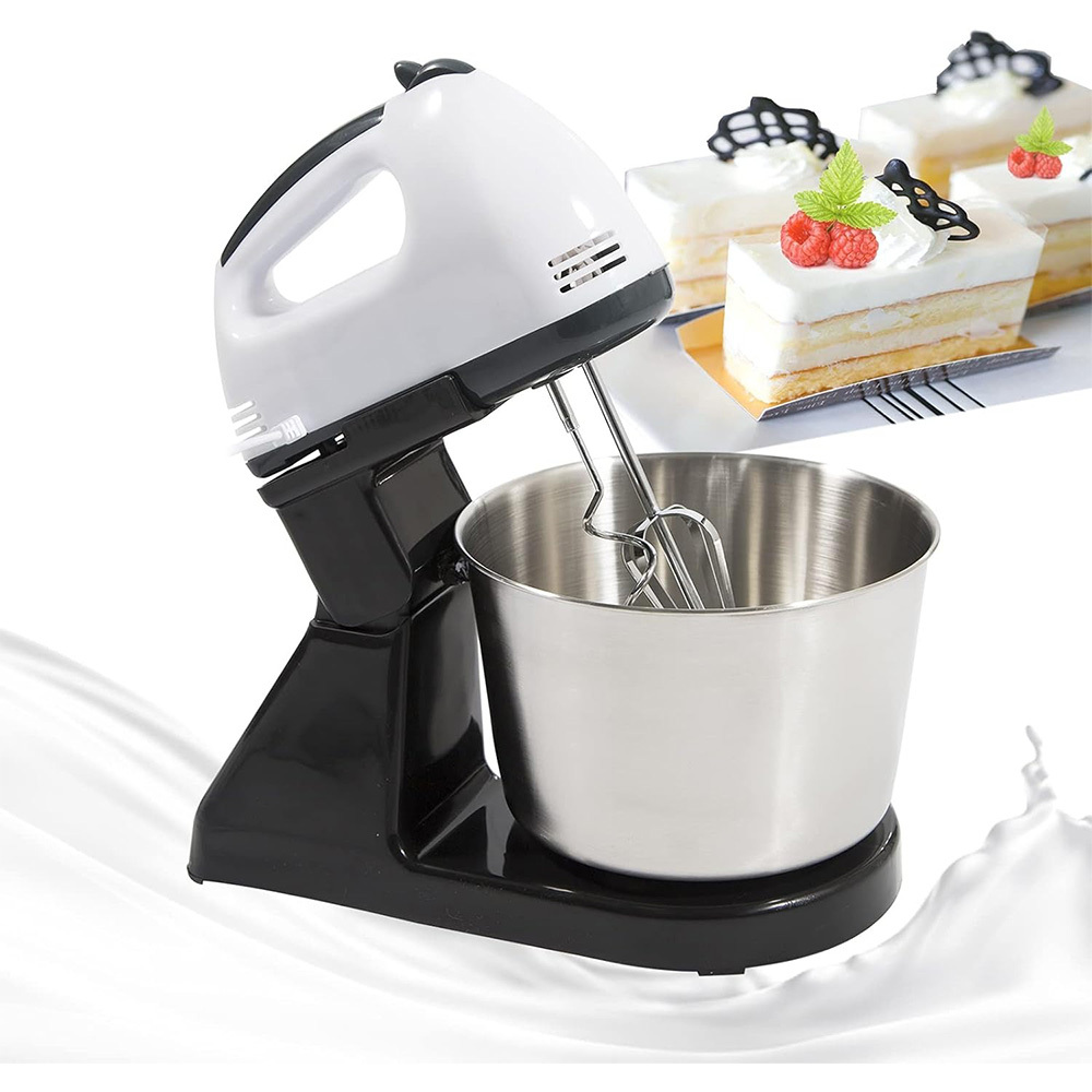 Support pan European shipping--Automatic Electric Hand Mixer With Stand And Bowl - Household Multi-Purpose Dough Kneader And Egg Beater For Baking, Whipping, And Cooking