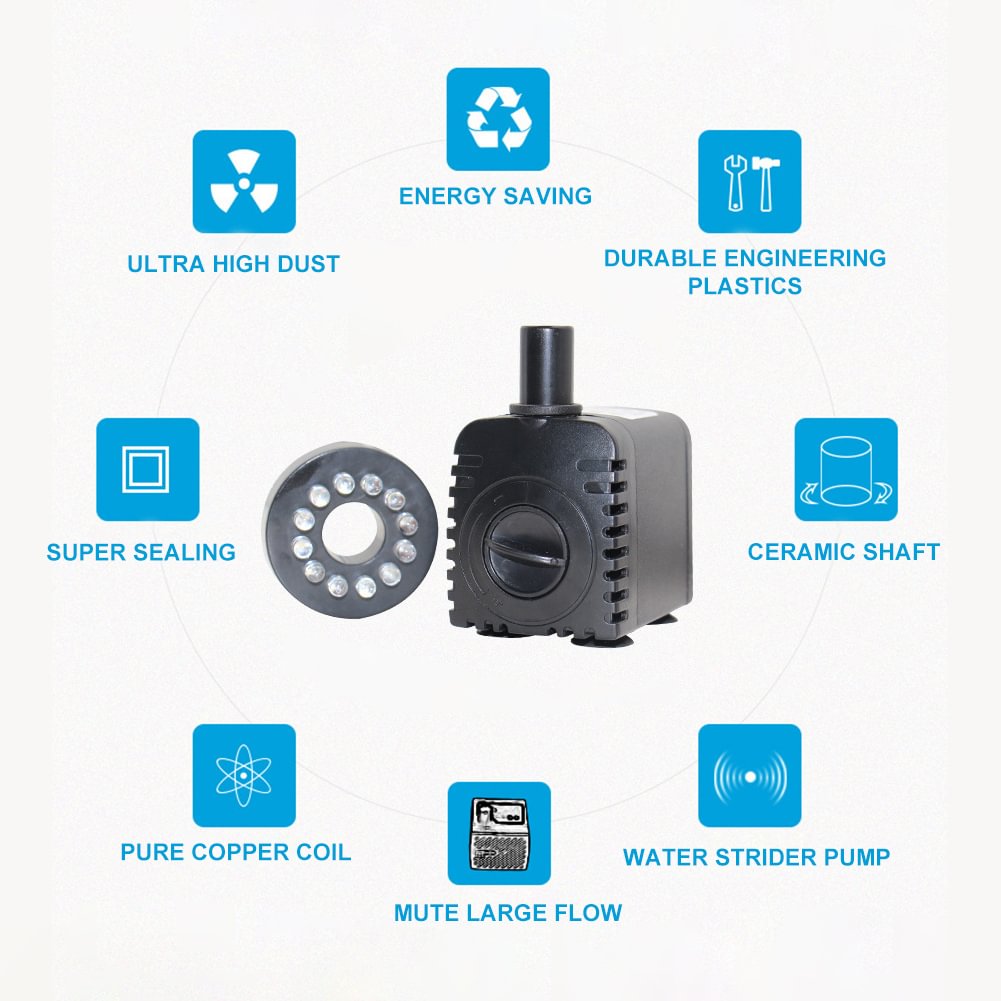 Support pan European shipping--8W Submersible Water Pump Aquarium Fish Tank... 5