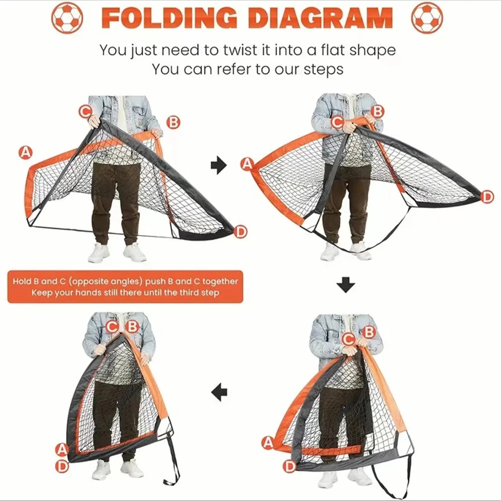 Support pan European shipping--1pcs Portable Soccer Goals For Backyard Indoor... 3