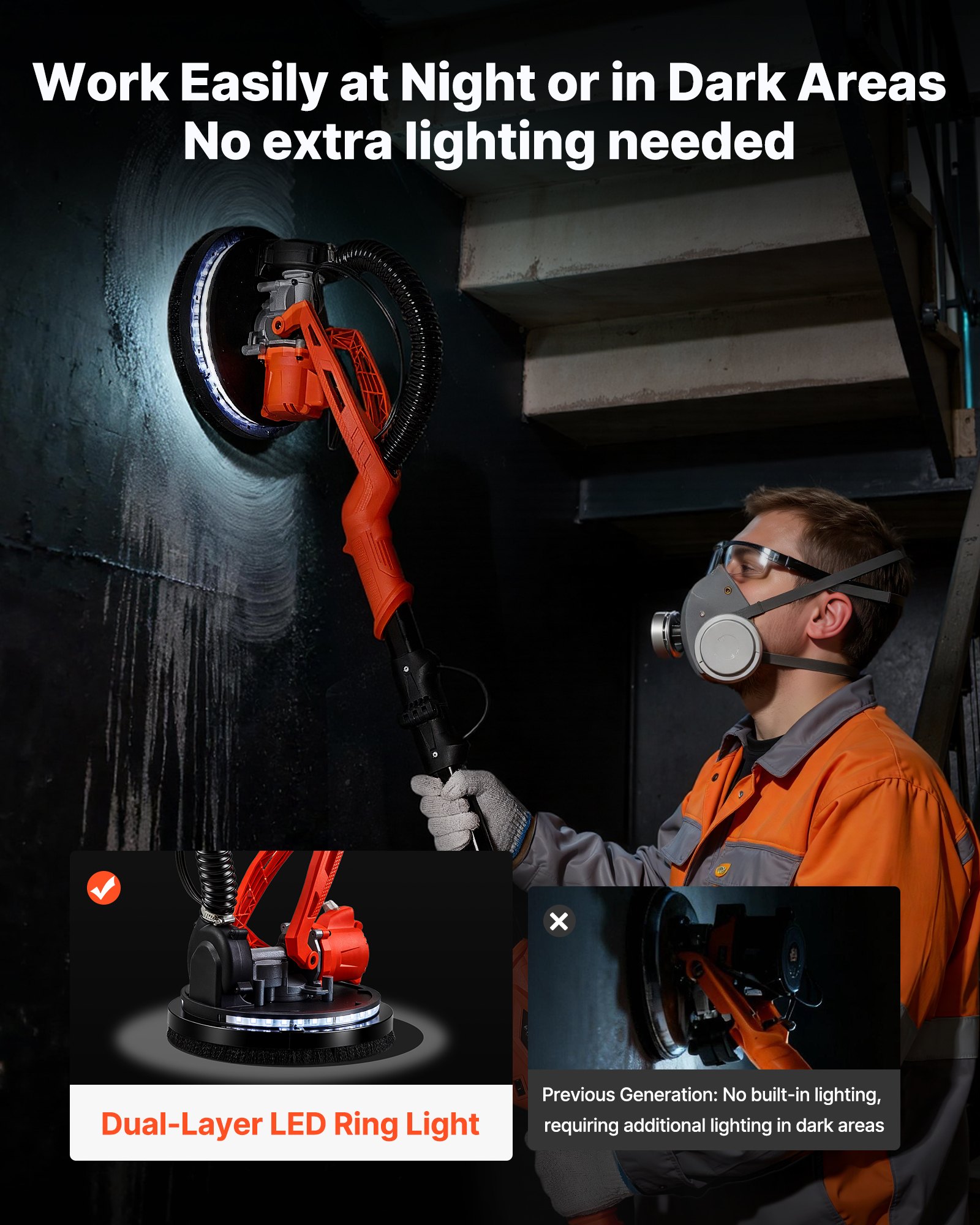 Cordless Drywall Sander — 450W Electric Sander — photo 5