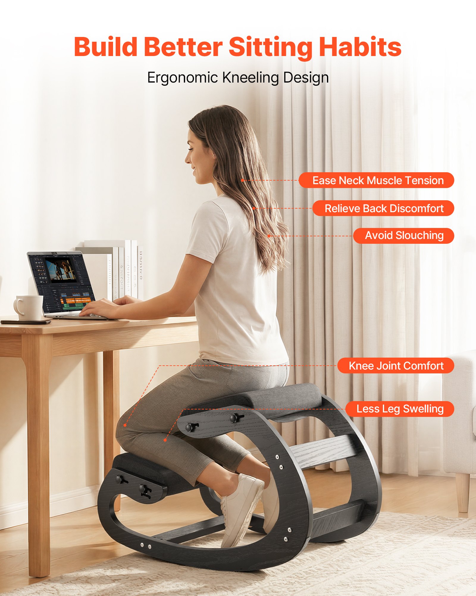 Ergonomic Kneeling Chair β Wooden Posture Knee Chair β photo 5