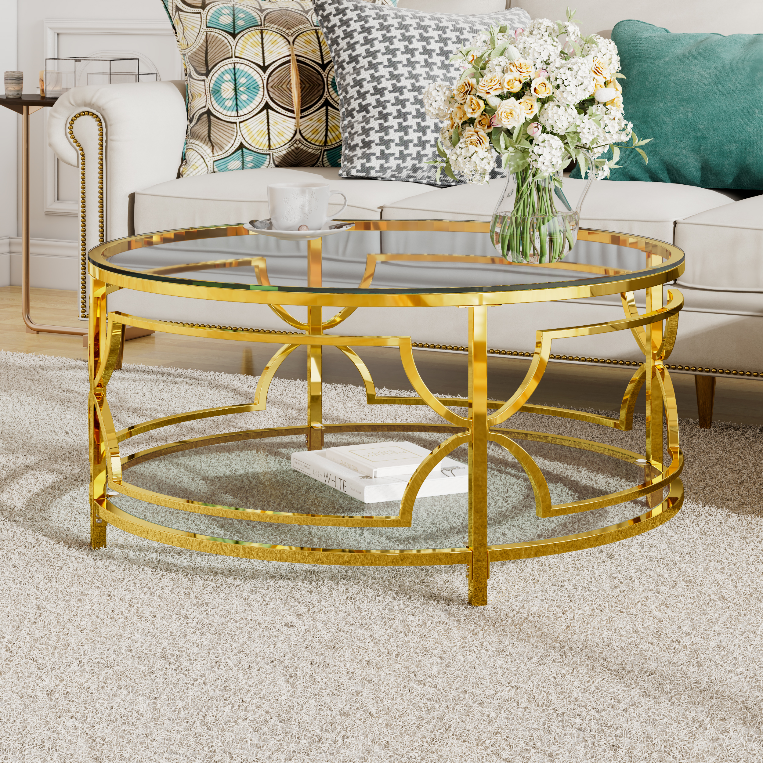 Round Glass Coffee Table, picture 2 of 4