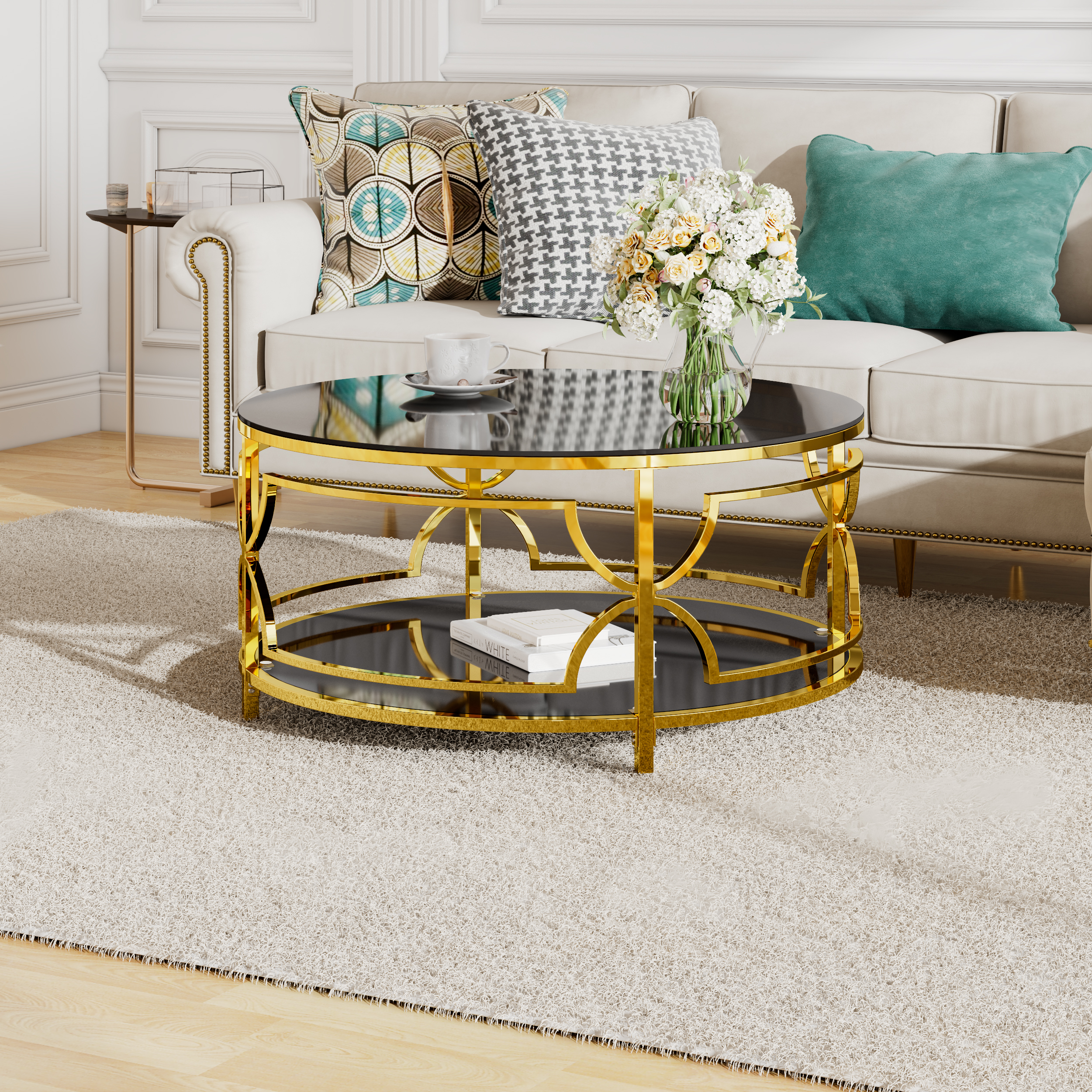 Round Glass Coffee Table, picture 3 of 4