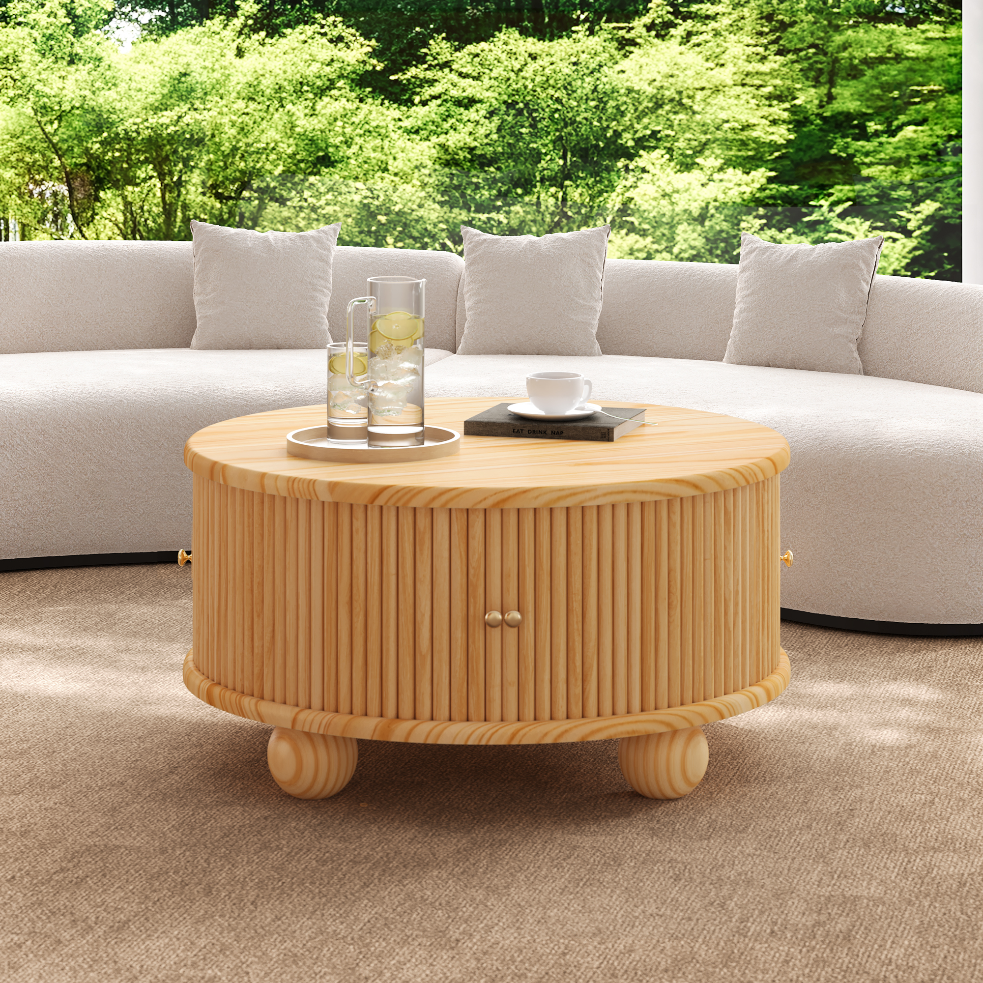 Round Storage Coffee Table, picture 2 of 4