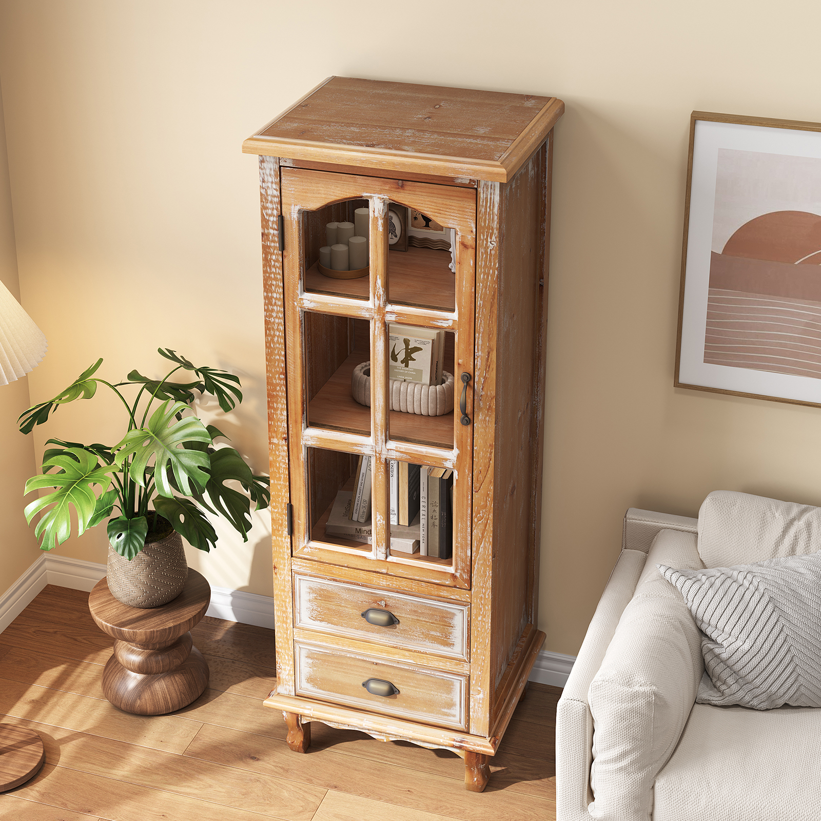 Rustic Wooden Storage Cabinet, picture 3 of 4