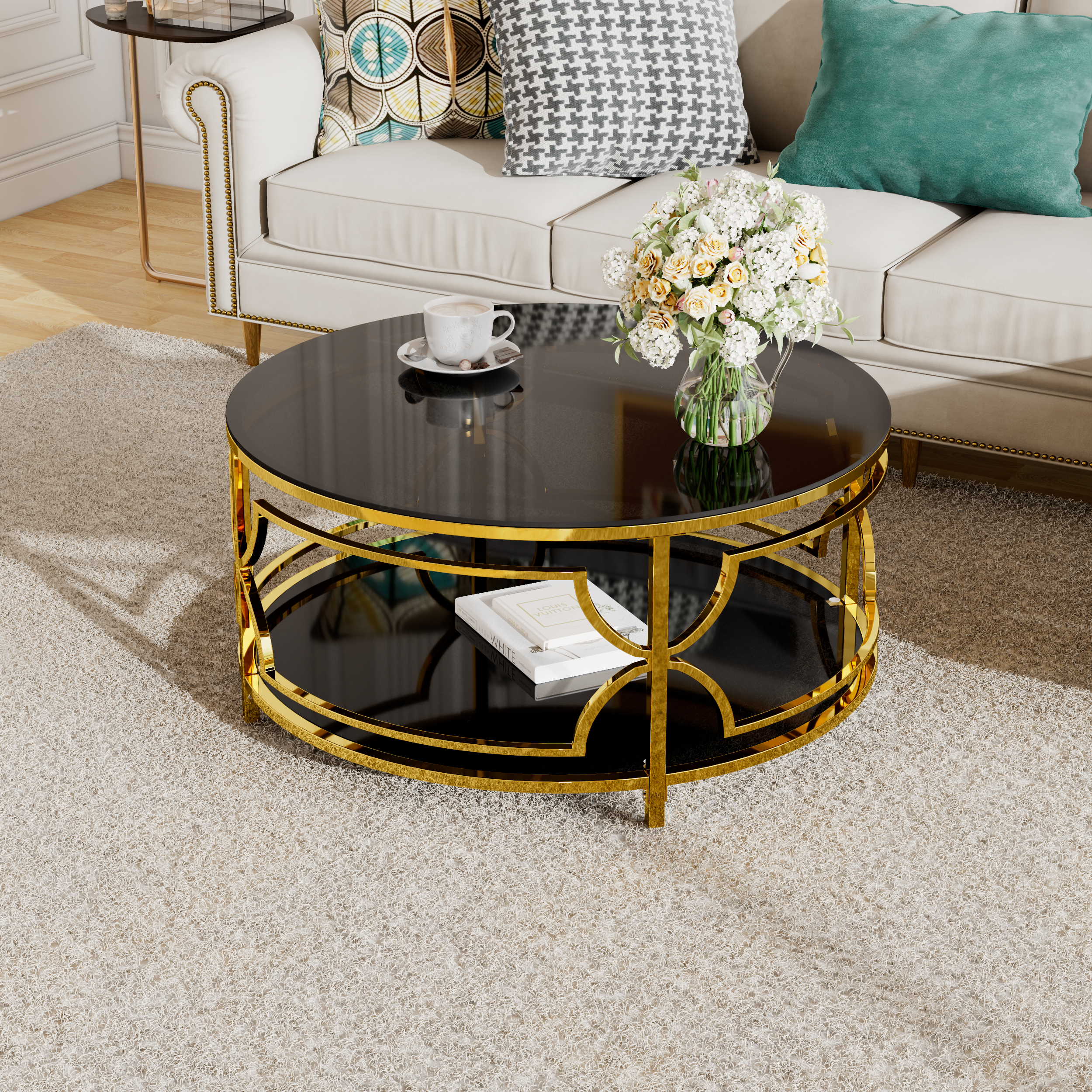 Round Glass Coffee Table, picture 2 of 4