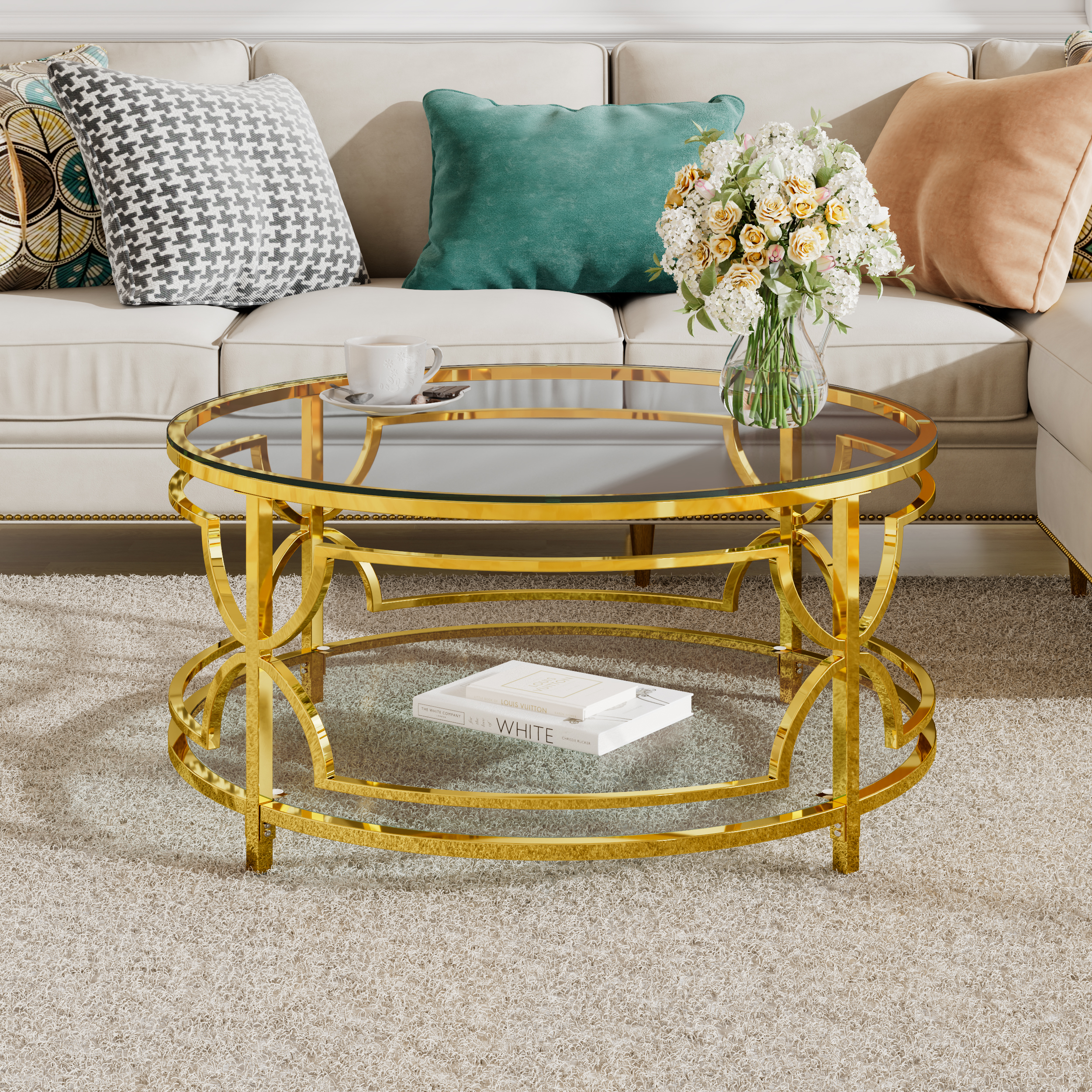 Round Glass Coffee Table