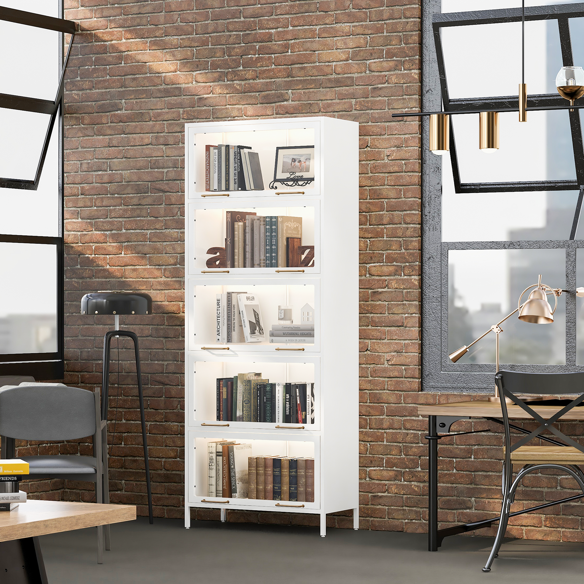 Iron Display Cabinet with Glass Doors, picture 2 of 5