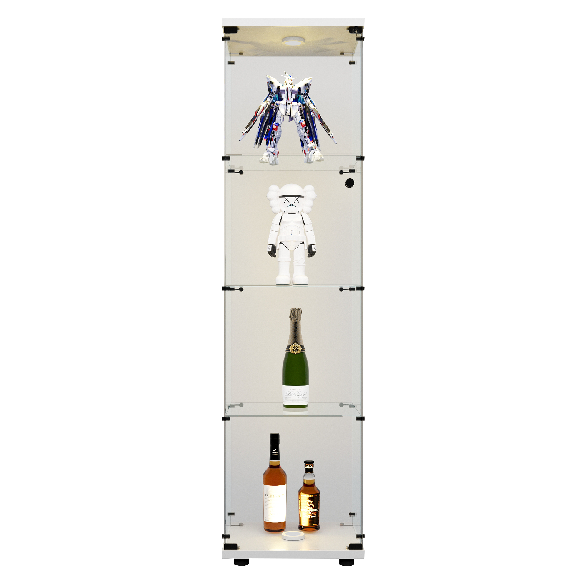 Glass Display Cabinet with LED Lights