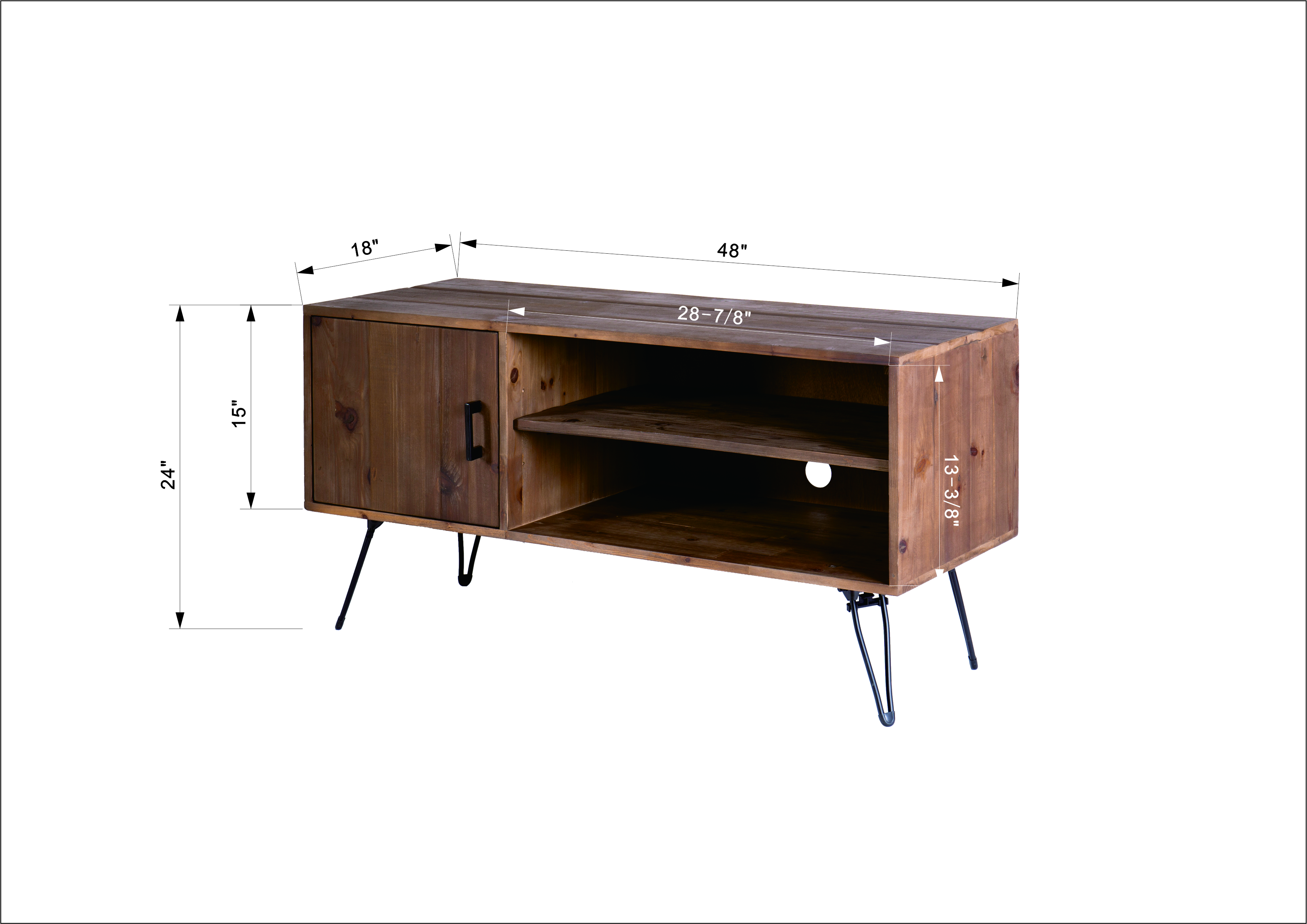 Reclaimed Wood TV Stand, picture 4 of 4