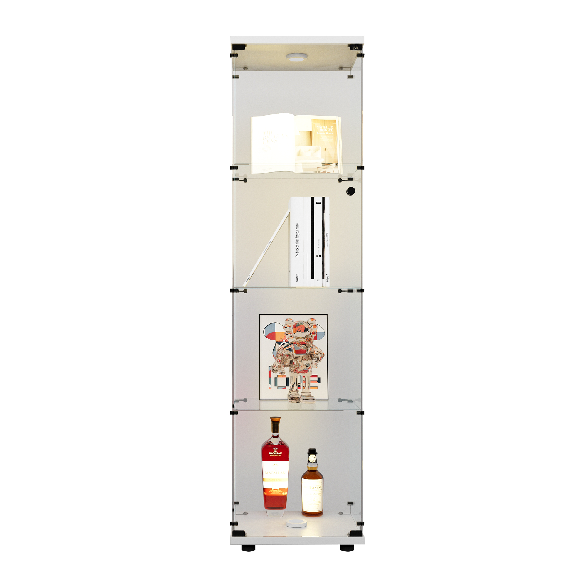 Glass Display Cabinet with LED Lights, picture 2 of 4