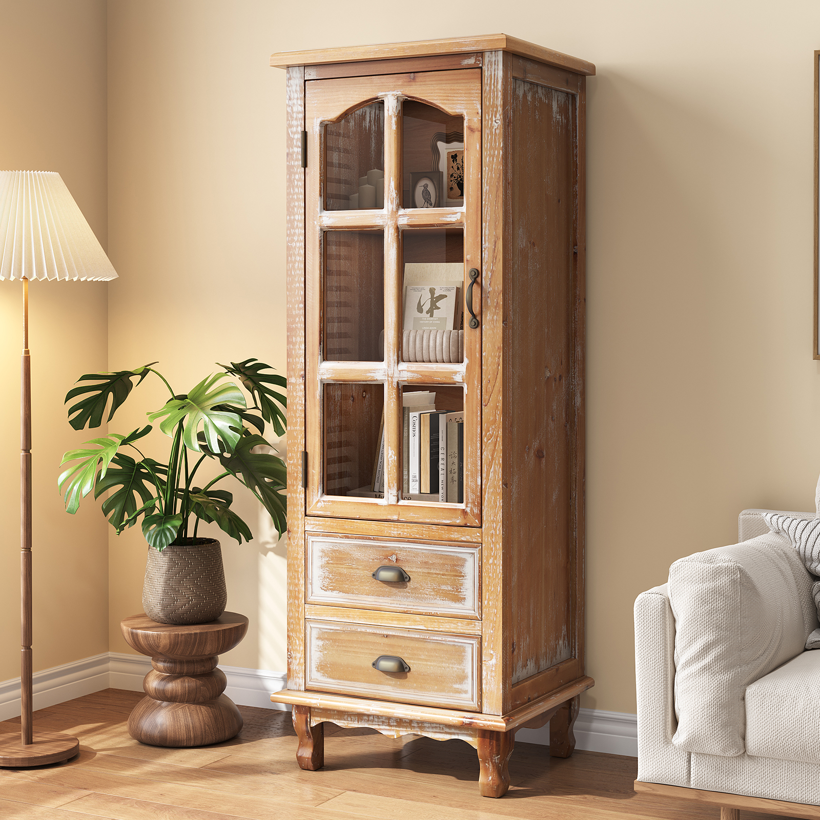 Rustic Wooden Storage Cabinet, picture 2 of 4
