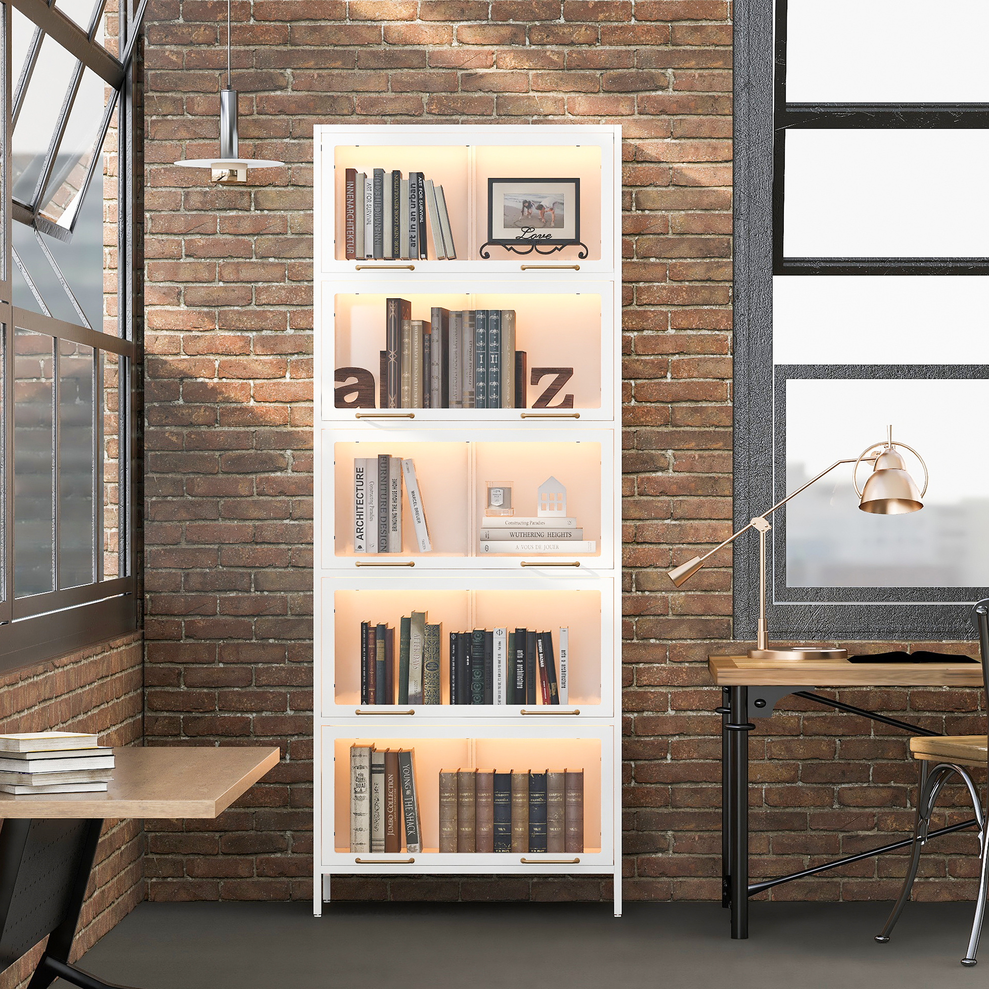 Iron Display Cabinet with Glass Doors, picture 3 of 5