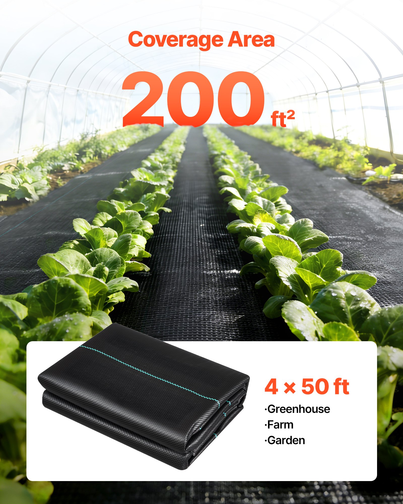 Weed Barrier Fabric Heavy Duty, 2 Packs 4x50FT 3.2oz Weed Blocker Fabric, Woven Landscape Fabrics, Garden Fabrics Weeds Barrier, Weeds Control Ground Cover, Geotextile Webbing, Black