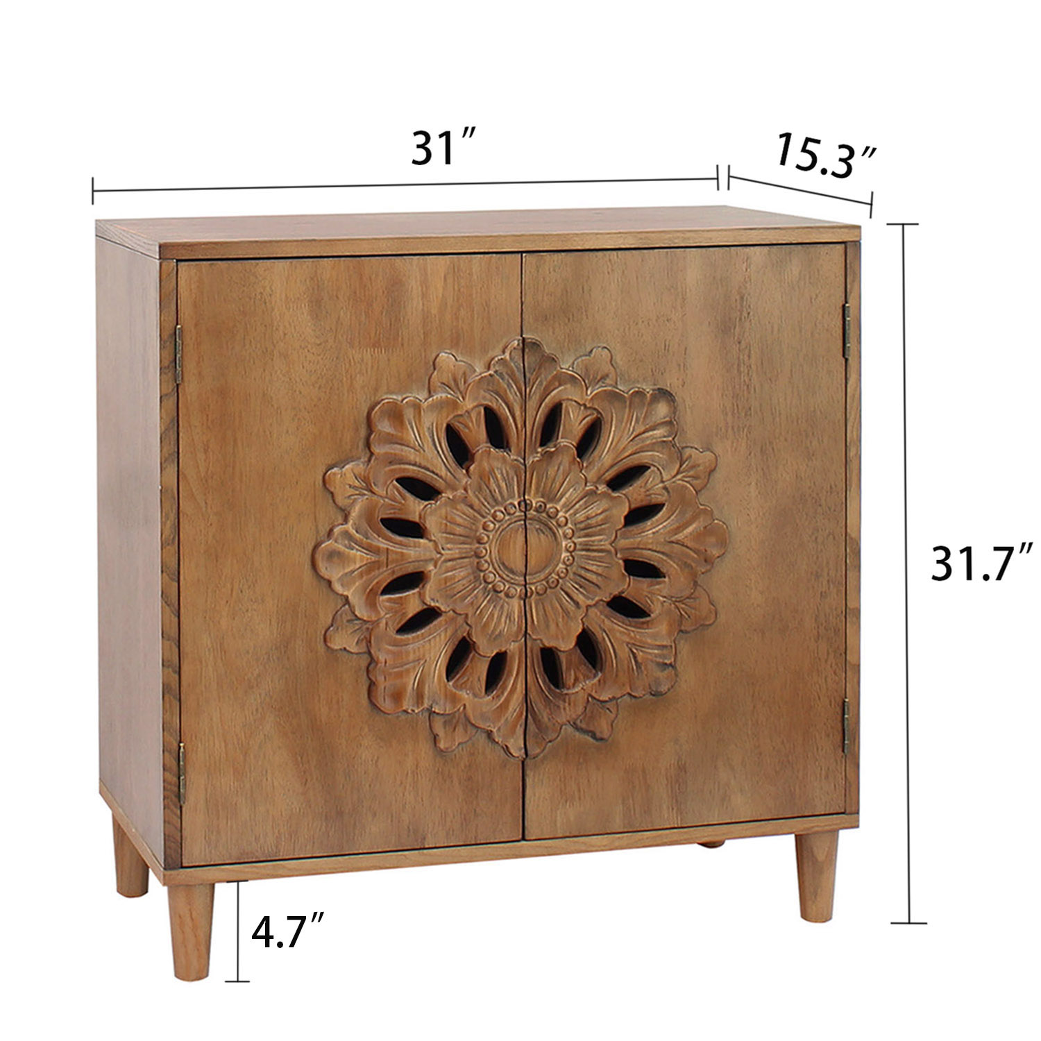 Wooden 2-Door Storage Cabinet, picture 2 of 4