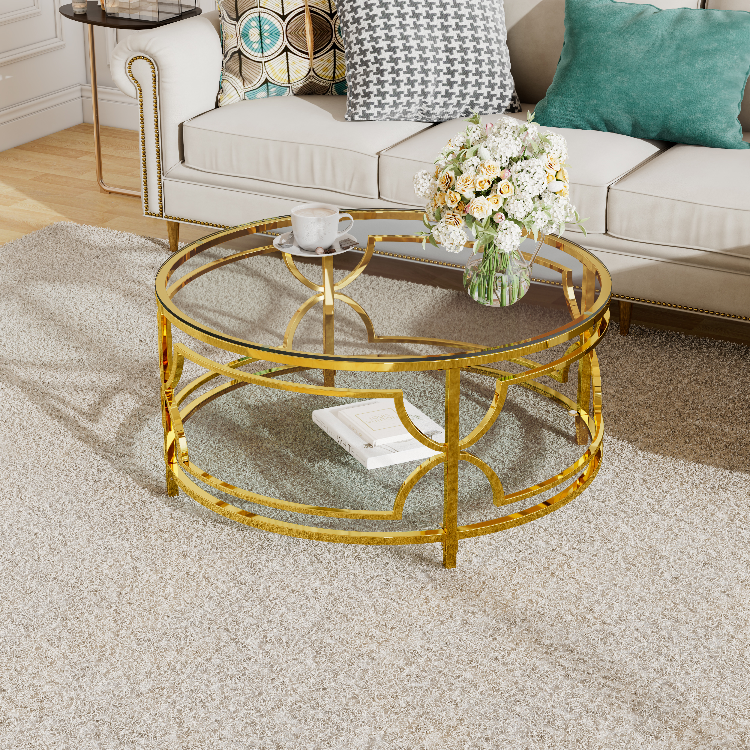 Round Glass Coffee Table, picture 4 of 4