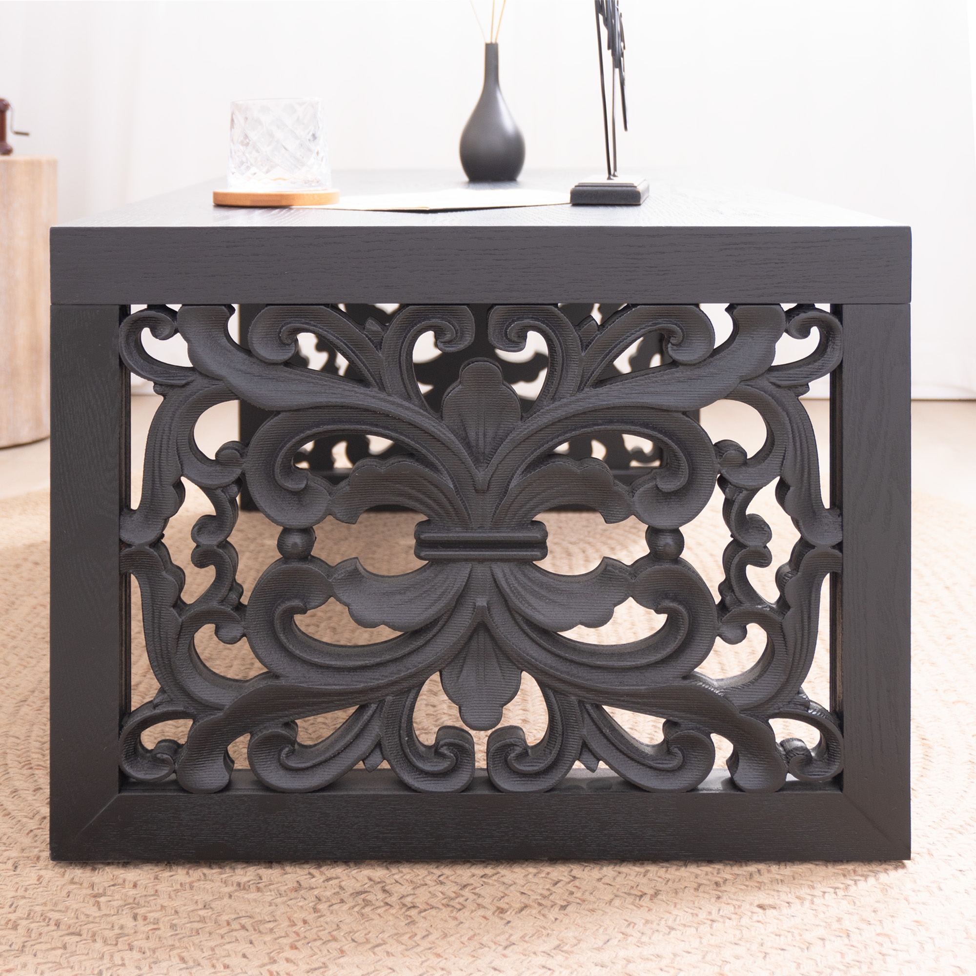 Carved Wood Coffee Table, picture 4 of 4
