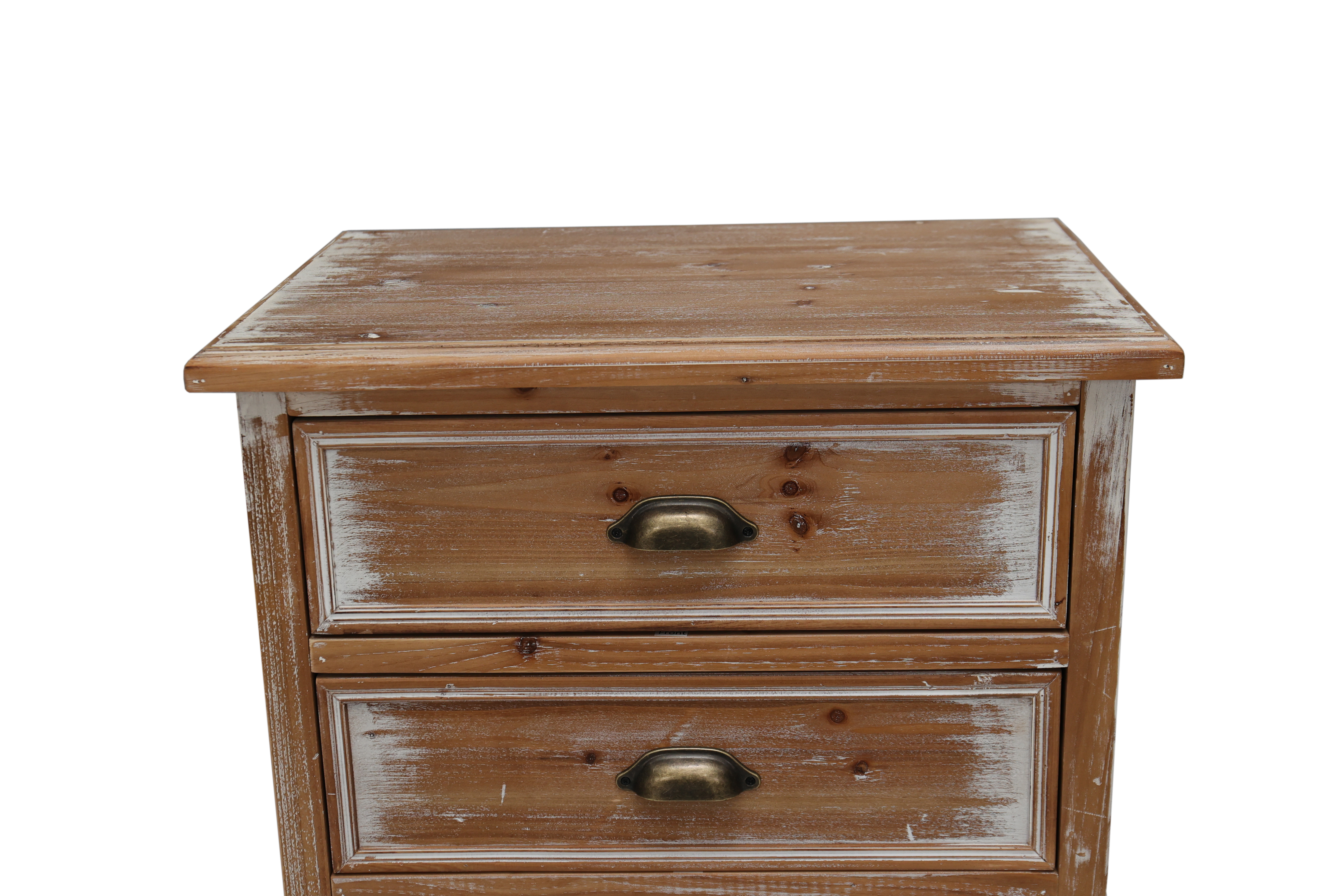 Rustic Wooden Storage Cabinet With Three Drawers For Living Room_voghion.com