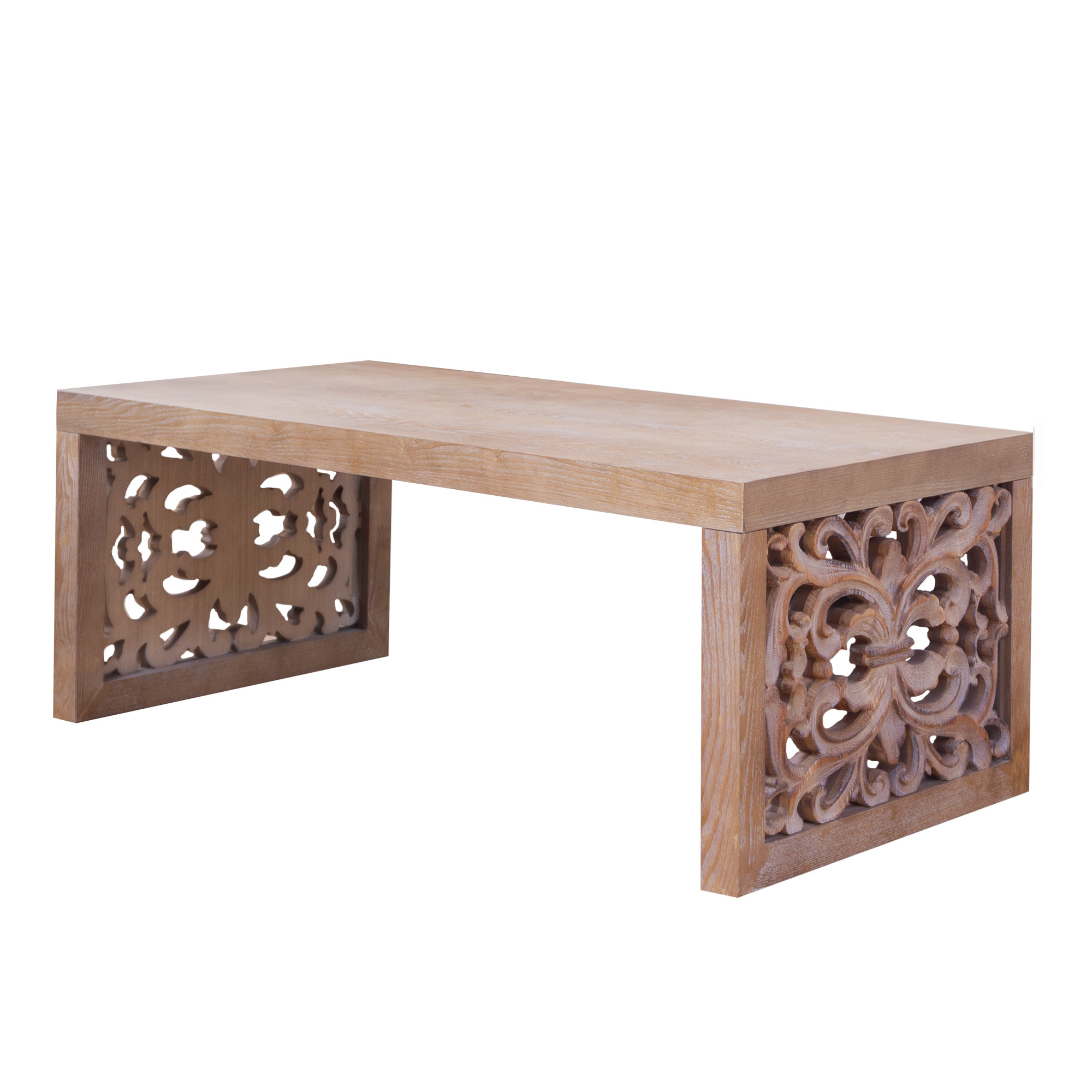 Carved Wood Coffee Table
