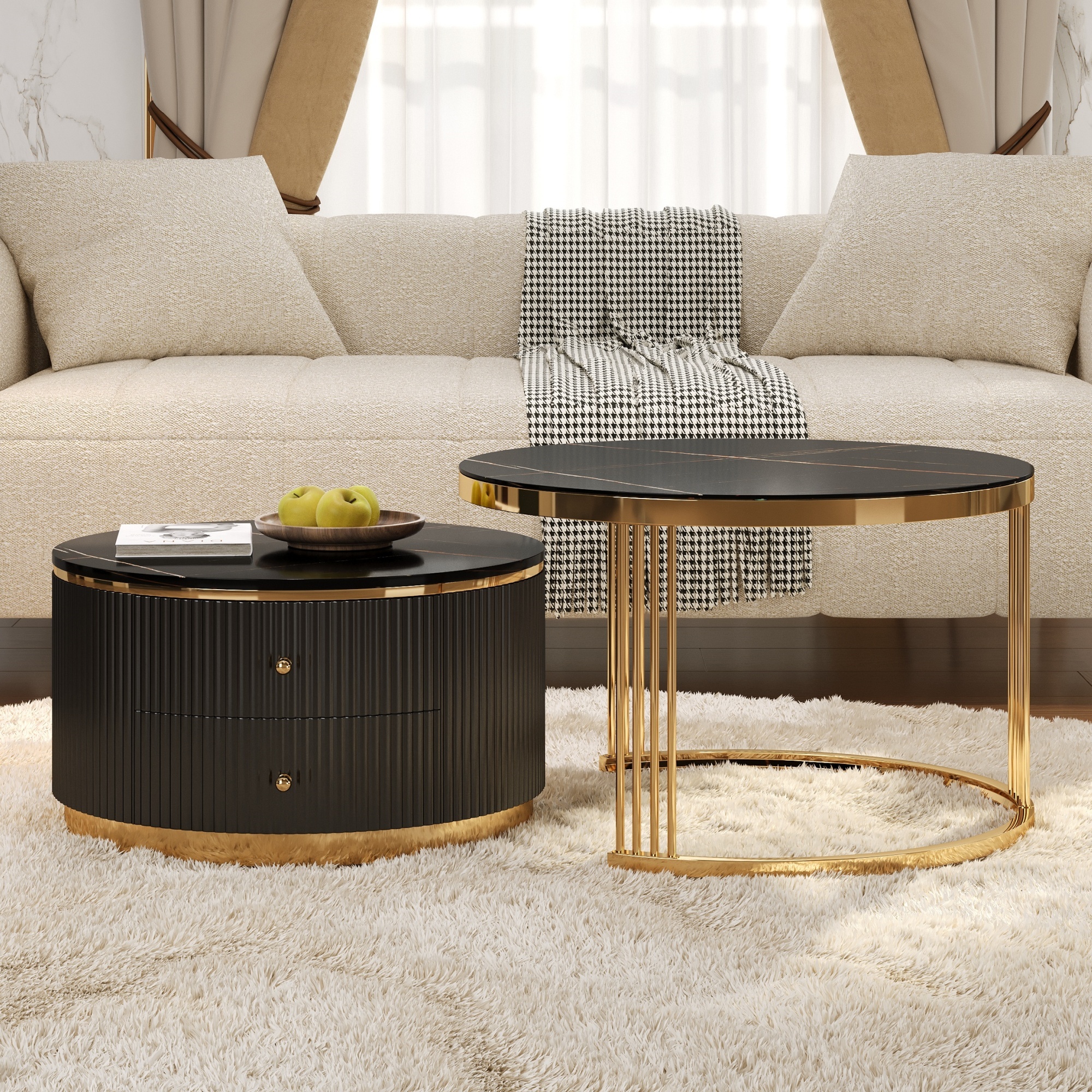 Round Nesting Coffee Table Set, picture 5 of 5