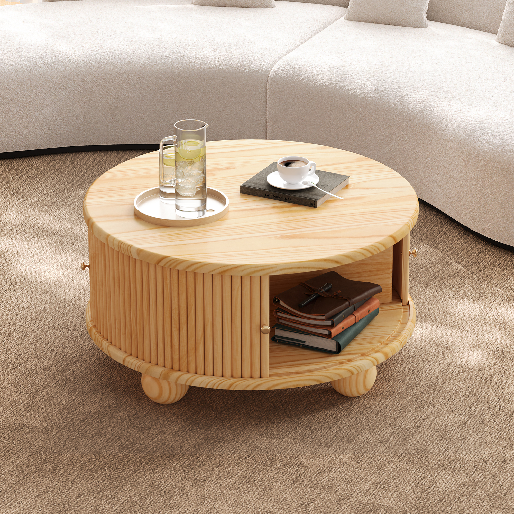 Round Storage Coffee Table, picture 4 of 4