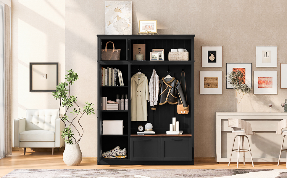 Hall Tree with Storage Bench
