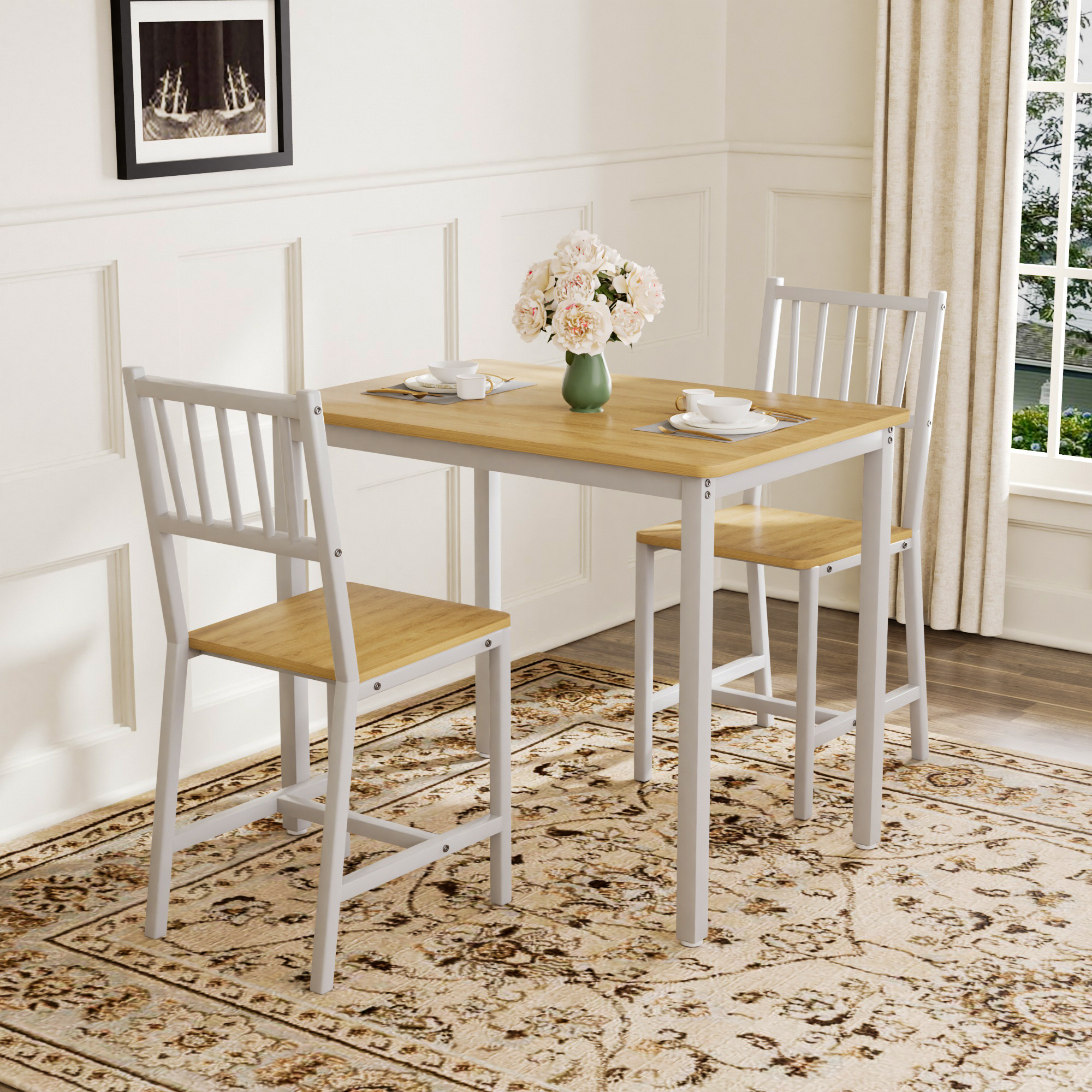 Dining Table Set with 2 Chairs, picture 3 of 4