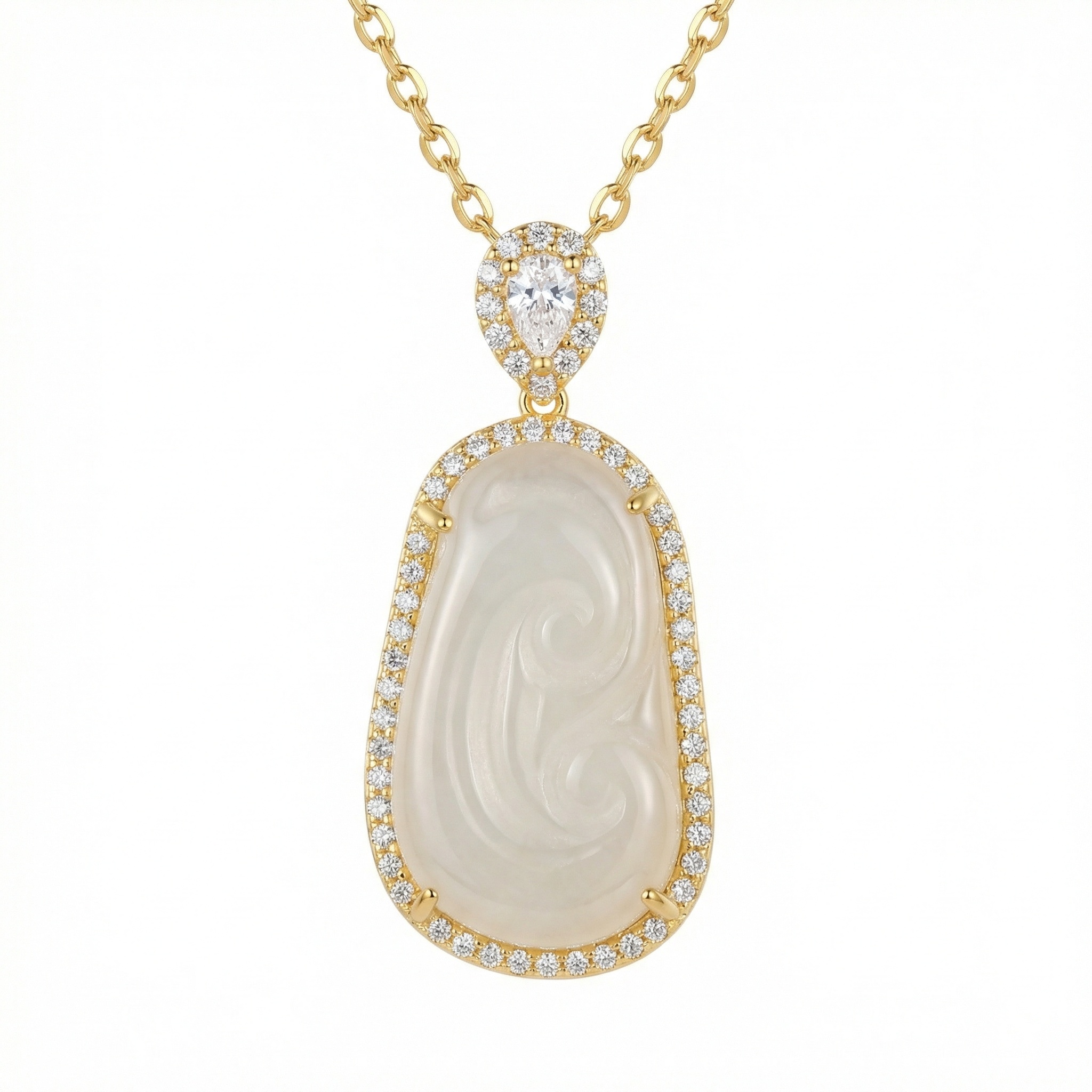 Sterling Silver Jade Pendant Necklace