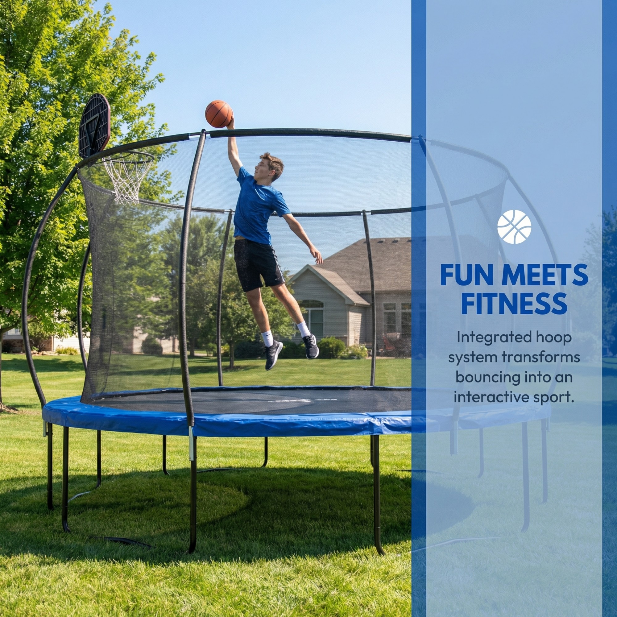 14 FT Pumpkin Trampoline — Outdoor Trampoline with Basketball — photo 4