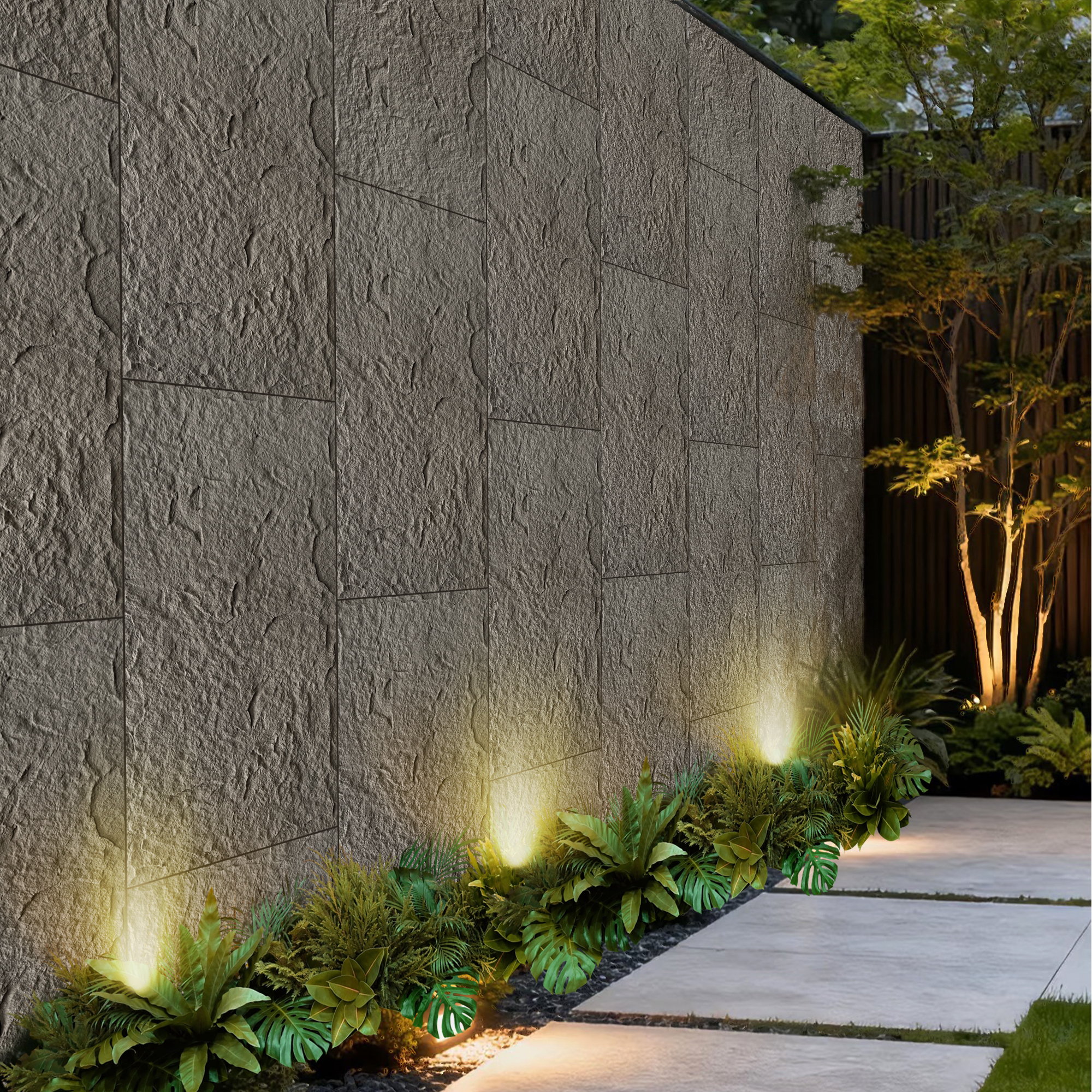 3D Faux Stone Wall Panels, 6 PCS PU Wainscoting Panel For Interior Wall Decor, Flame-resistant & Lightweight & Waterproof, For TV Wall, Office, Living Room,  47.24  X 23.62  Stone Skin  Charcoal Grey