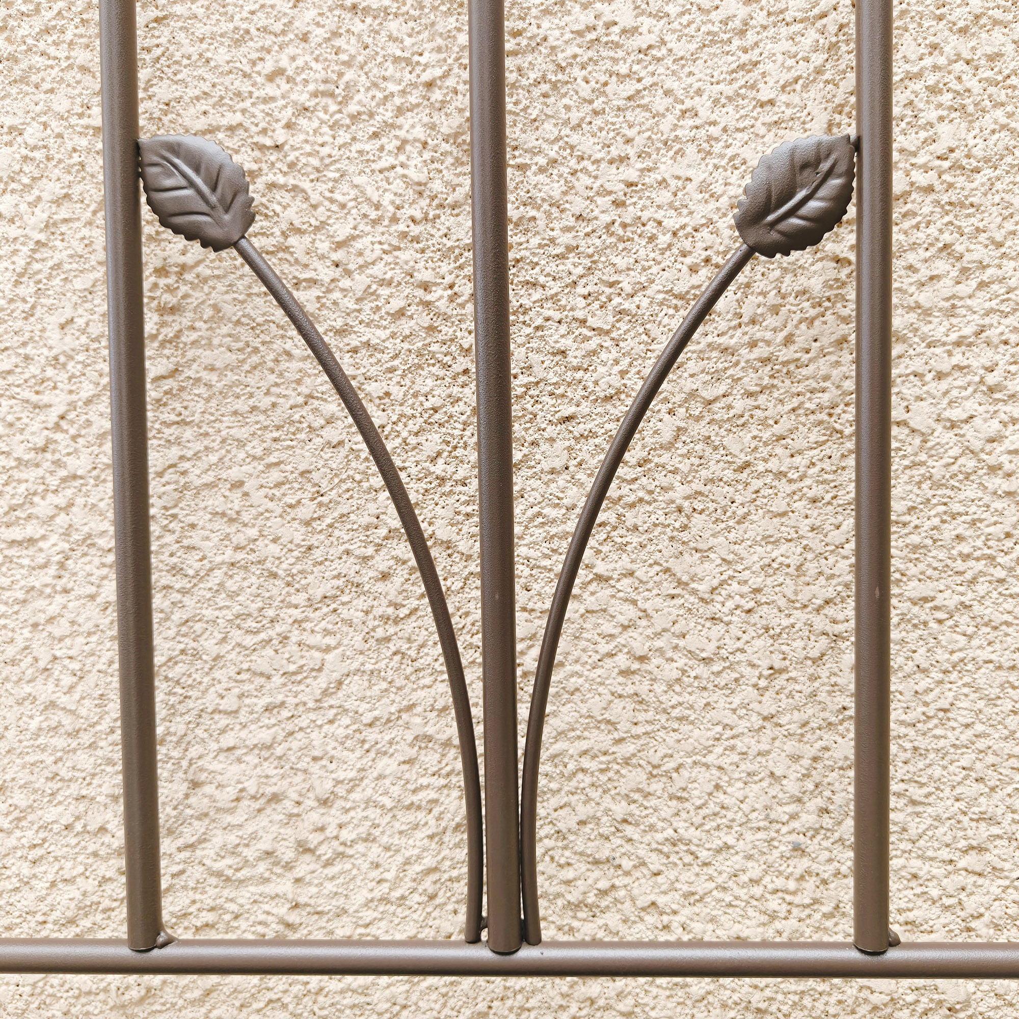 Metal Garden Trellis Set For Climbing Plants Rustproof Brown_voghion.com