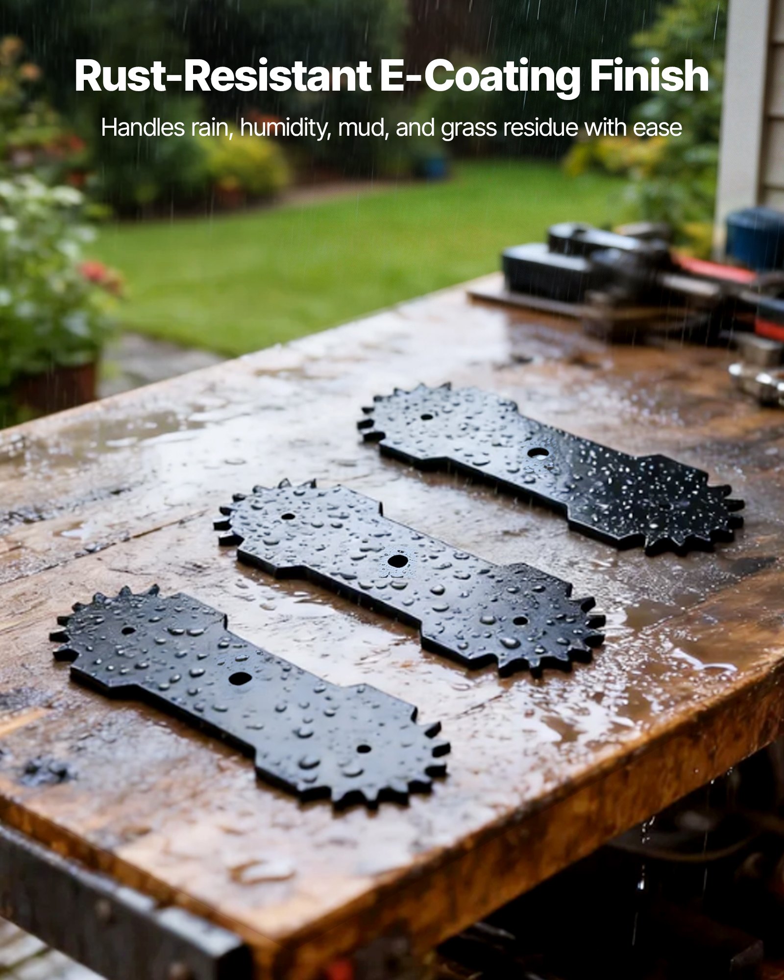 Electric Edger Blades, 8.8-inch Length, 3-Pack Replacement Blades, 65Mn High-Carbon Steel With Electrophoretic Coating, Multi-Serrated Sharp Edge, Compatible With The ASYTM01230 Edger