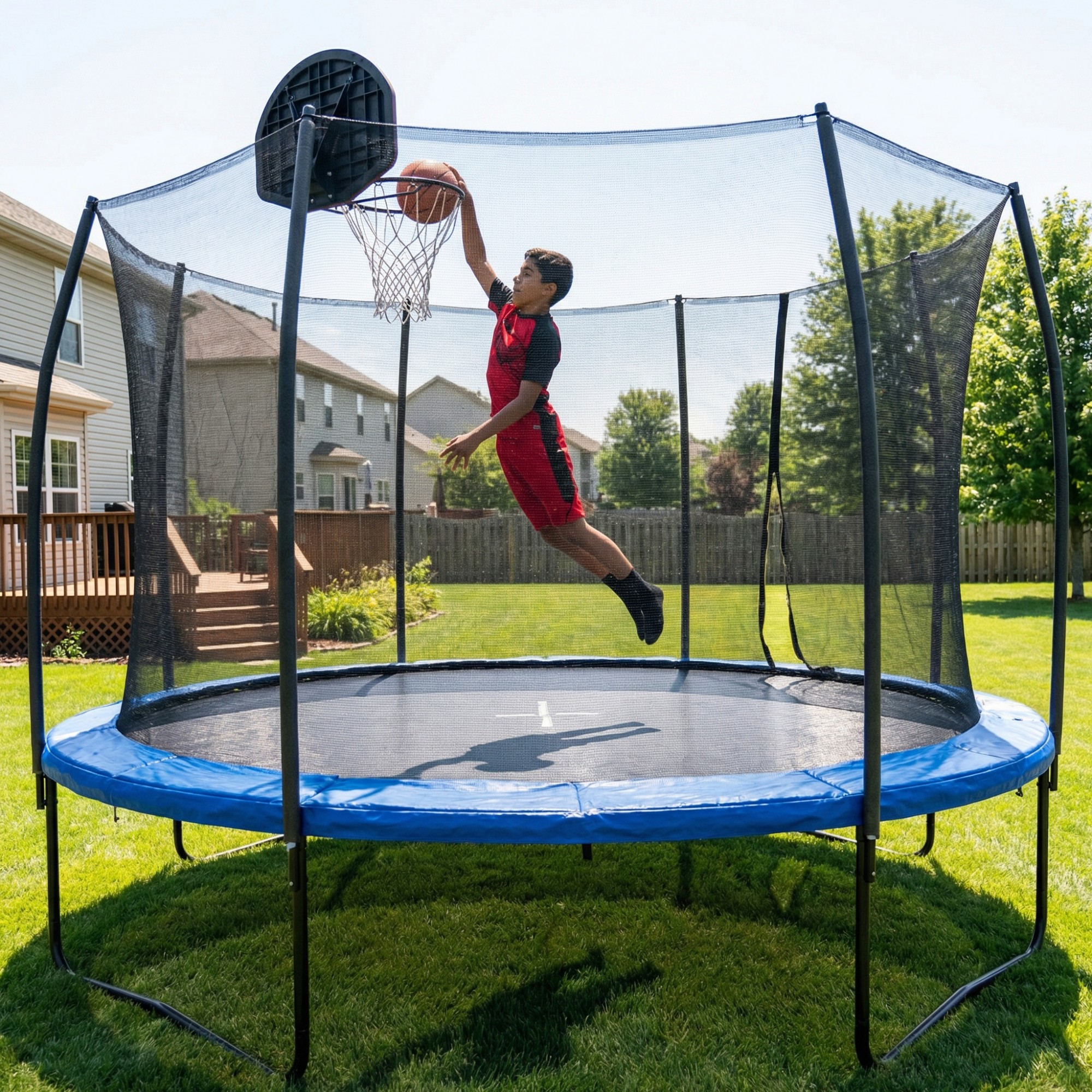 14 FT Pumpkin Trampoline — Outdoor Trampoline with Basketball — photo 5