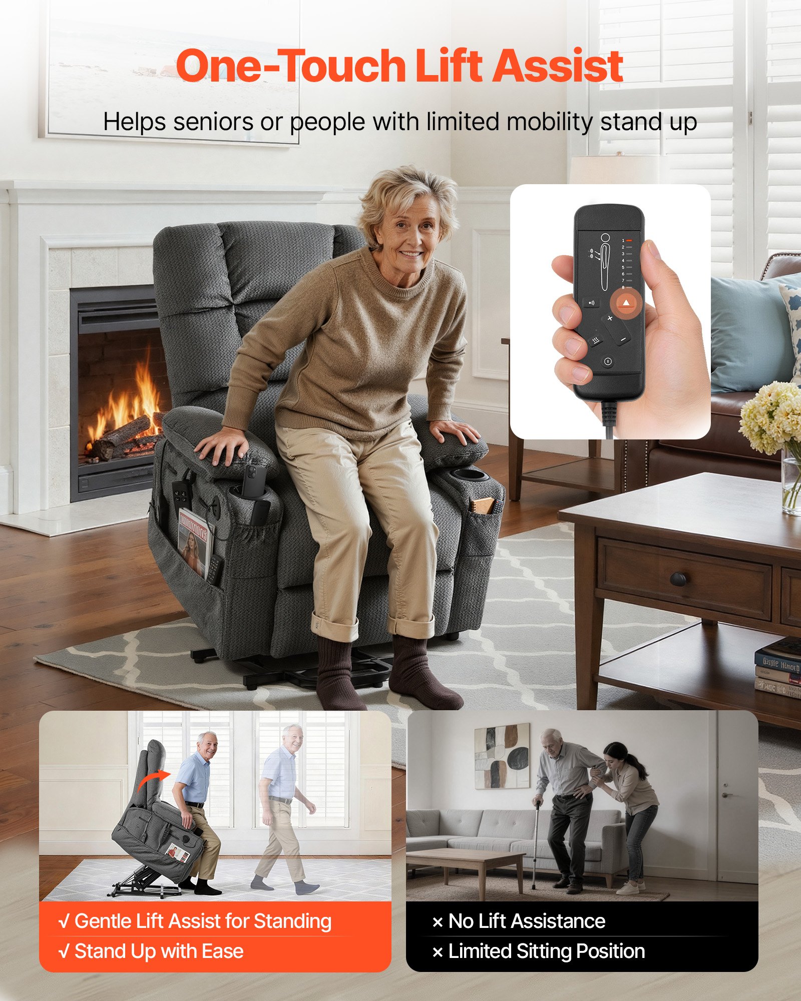 Power Lift Recliner Chair — Dual Motor — photo 4