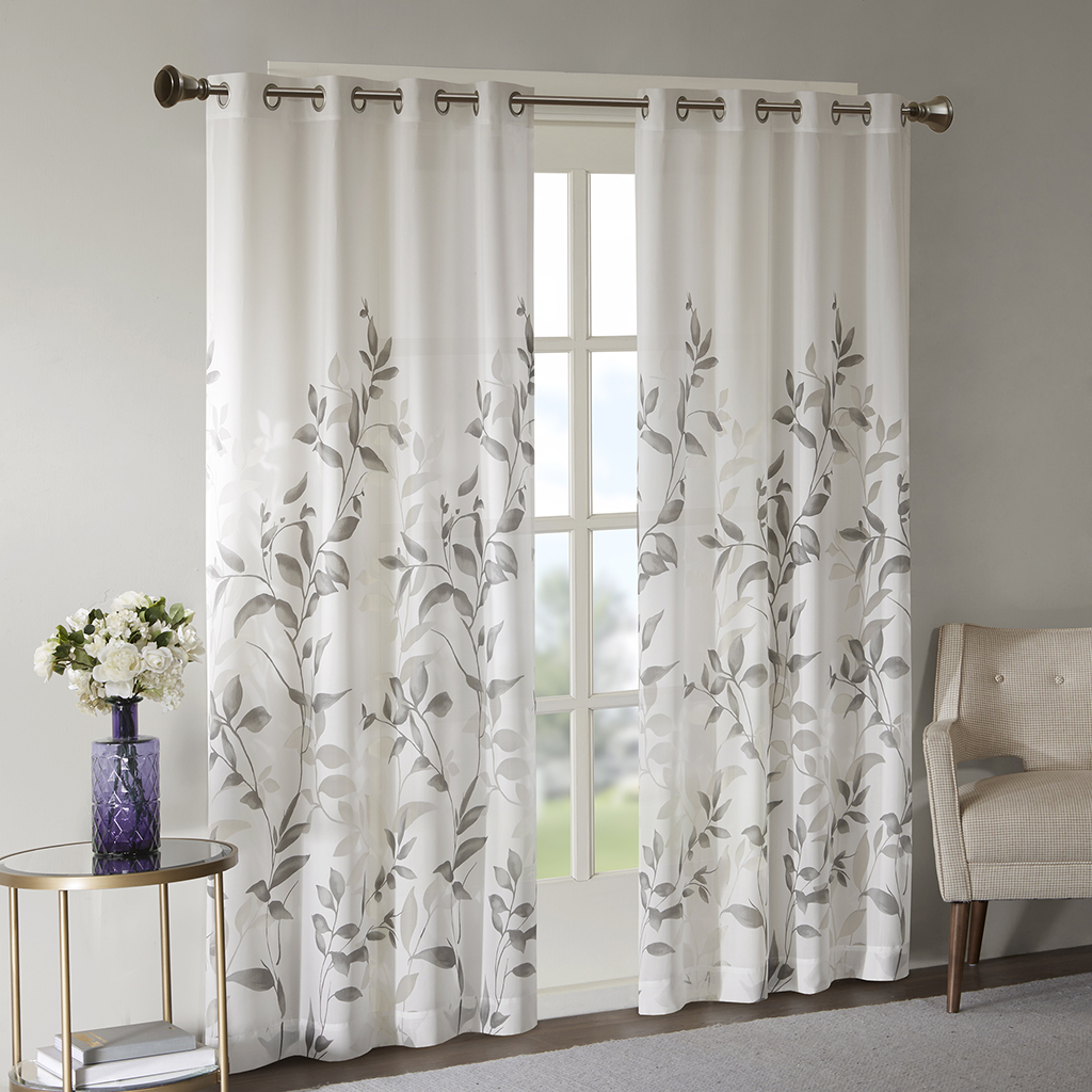 Burnout Printed Curtain Panel image 3