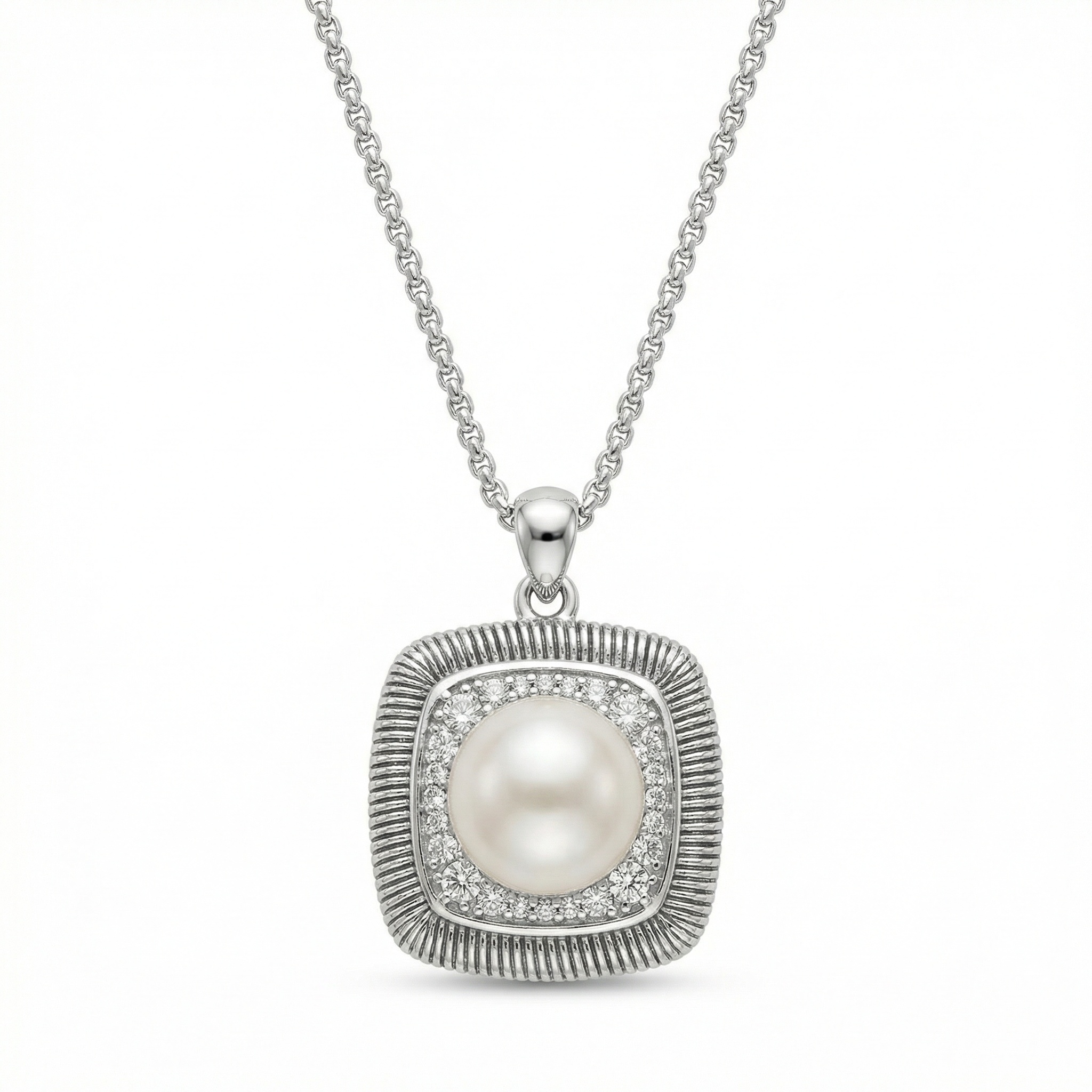 Sterling Silver Pearl Pendant Necklace