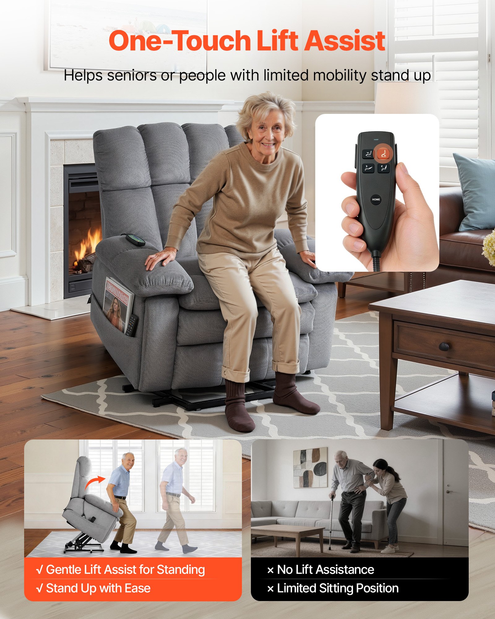 Power Lift Recliner Chair — Dual Motor — photo 5