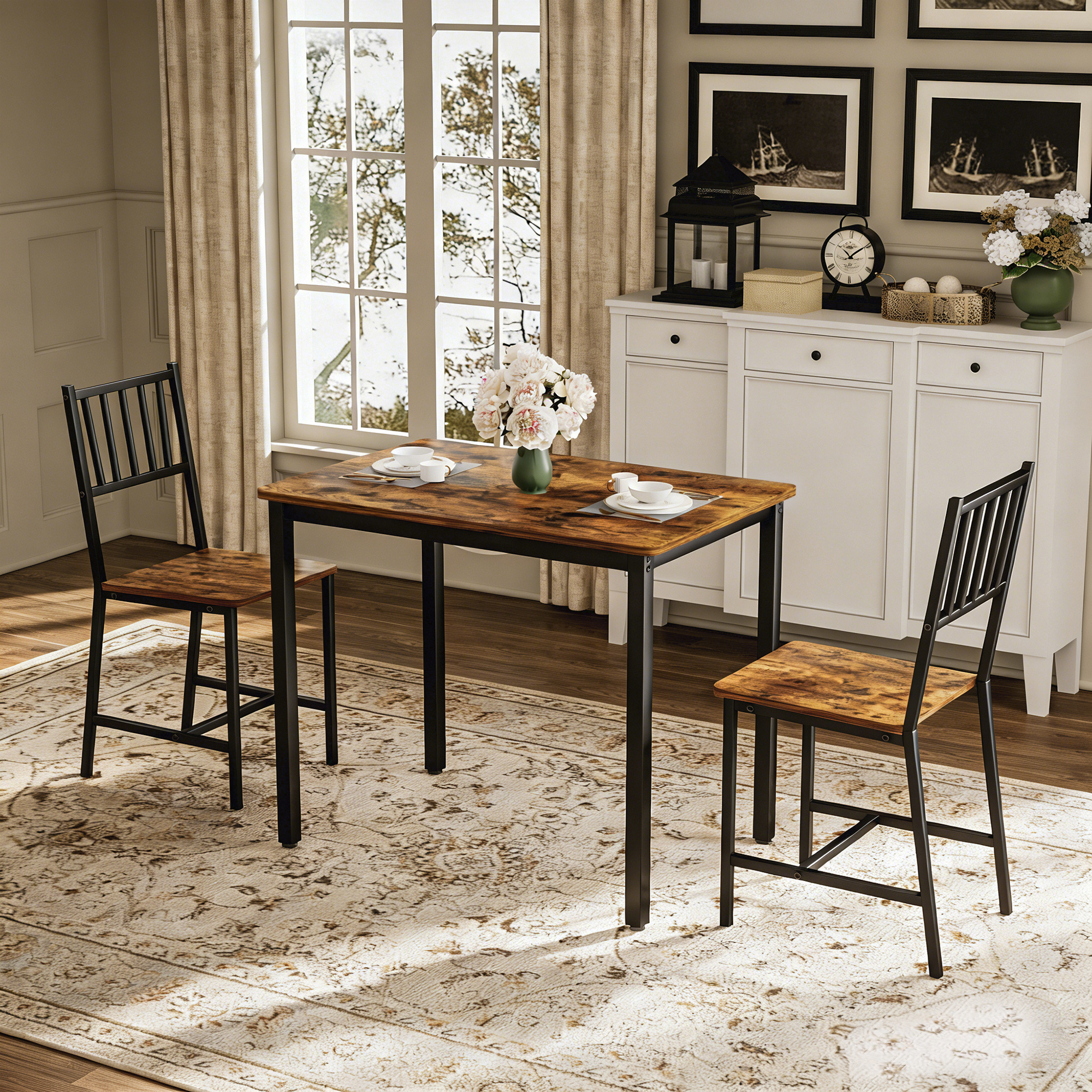 Dining Table Set with 2 Chairs, picture 3 of 4