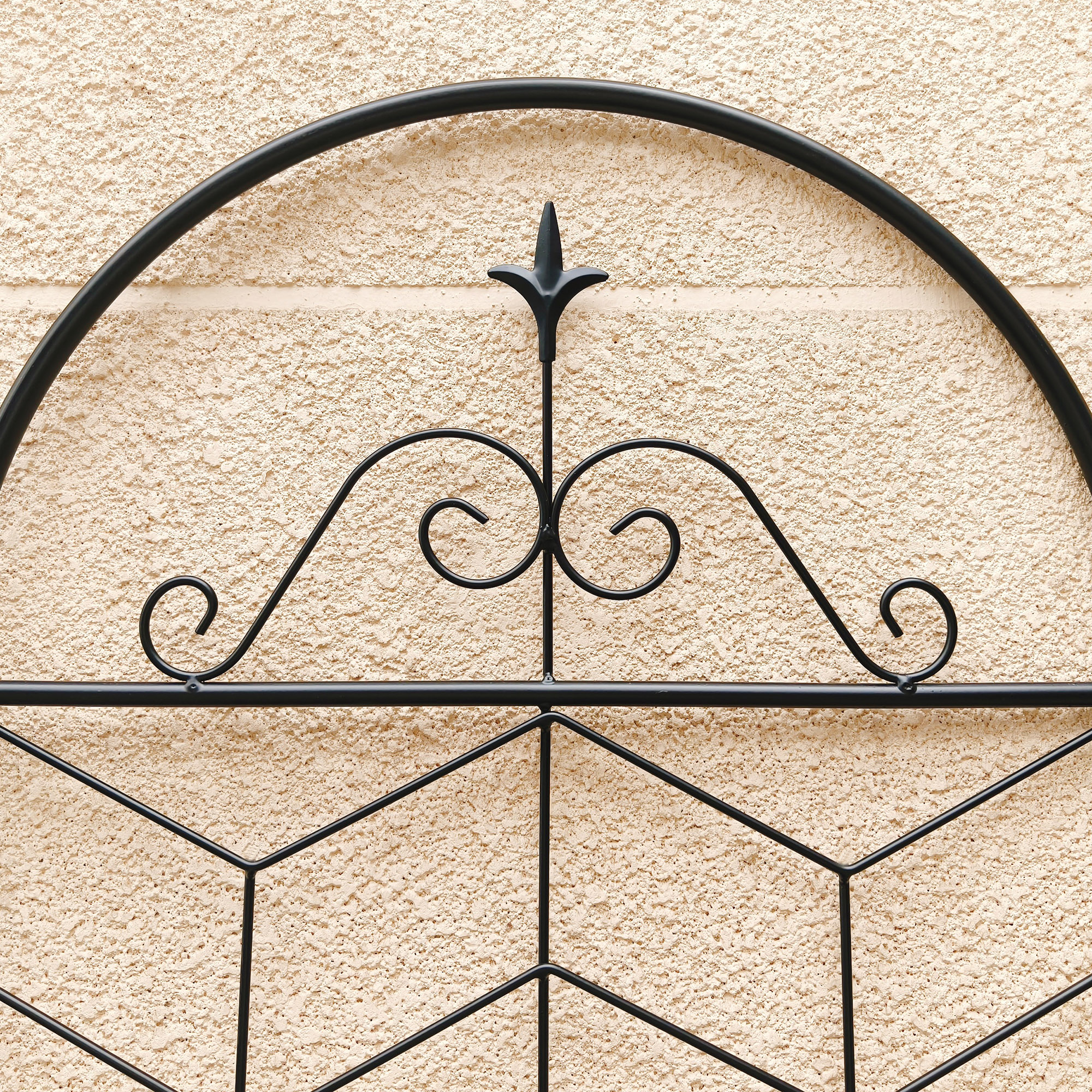 4 Pack Metal Garden Trellis 86.7  X 19.7  Rustproof Trellis For Climbing Plants Outdoor Flower Support Black