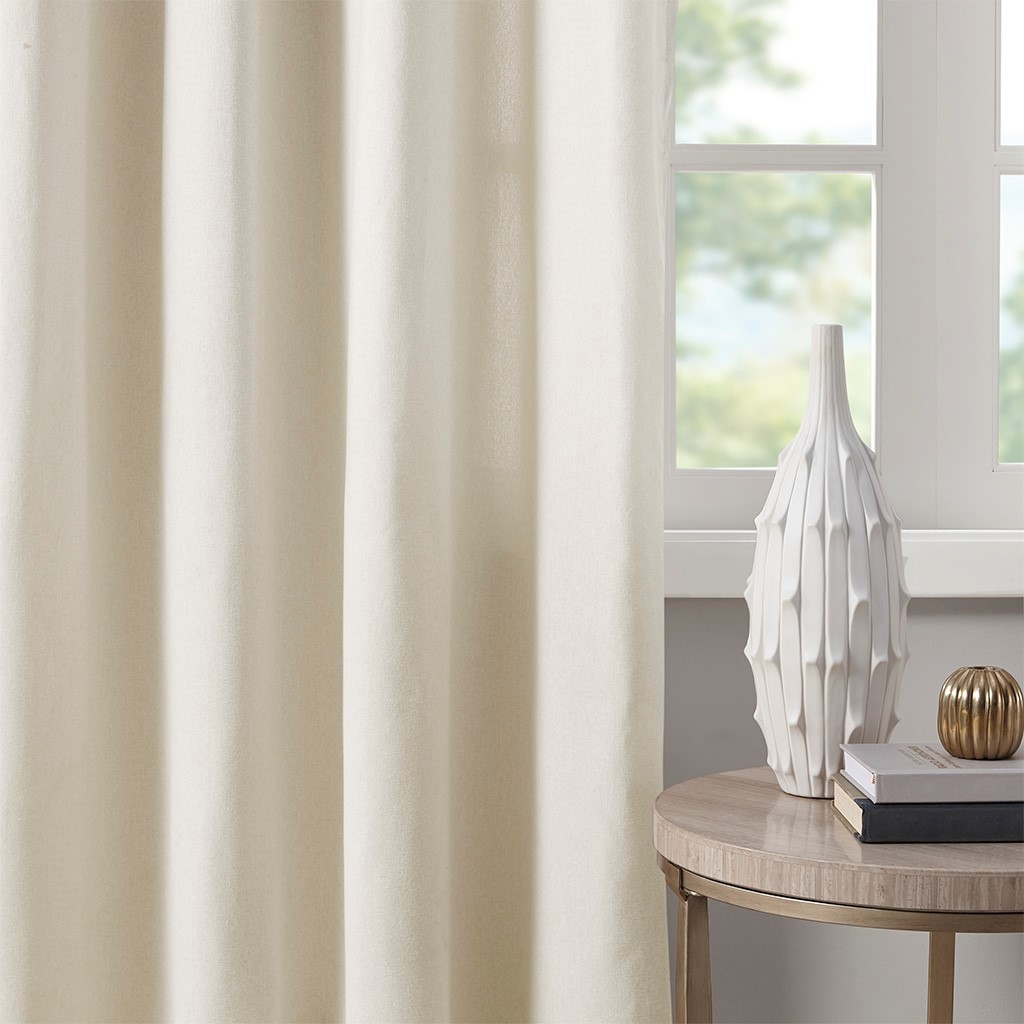 Plaid Curtain Panel With Fleece Lining Rod Pocket And Back Tab_voghion.com
